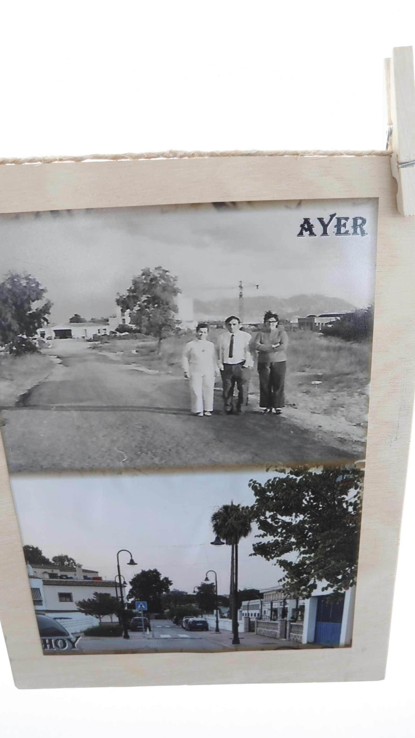 Las fotos de la exposición pasado y presente en el chiringuito El Garito