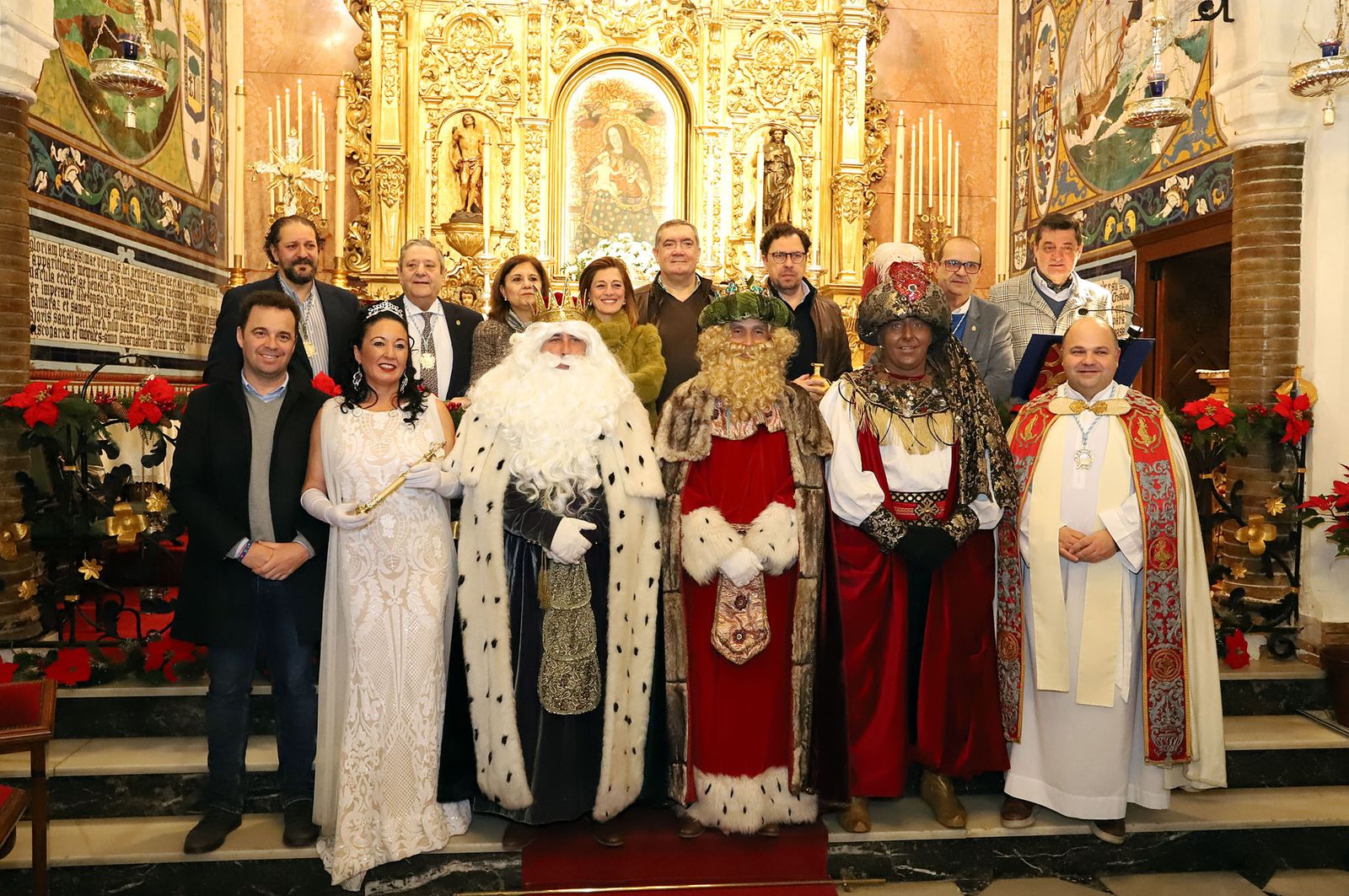 Imágenes de los Reyes Magos de Huelva en el Santuario de La Cinta