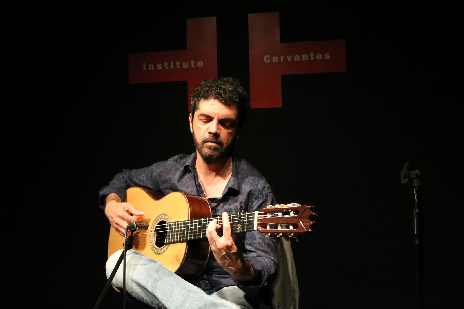 El guitarrista algecireño José Carlos Gómez en un concierto reciente.
