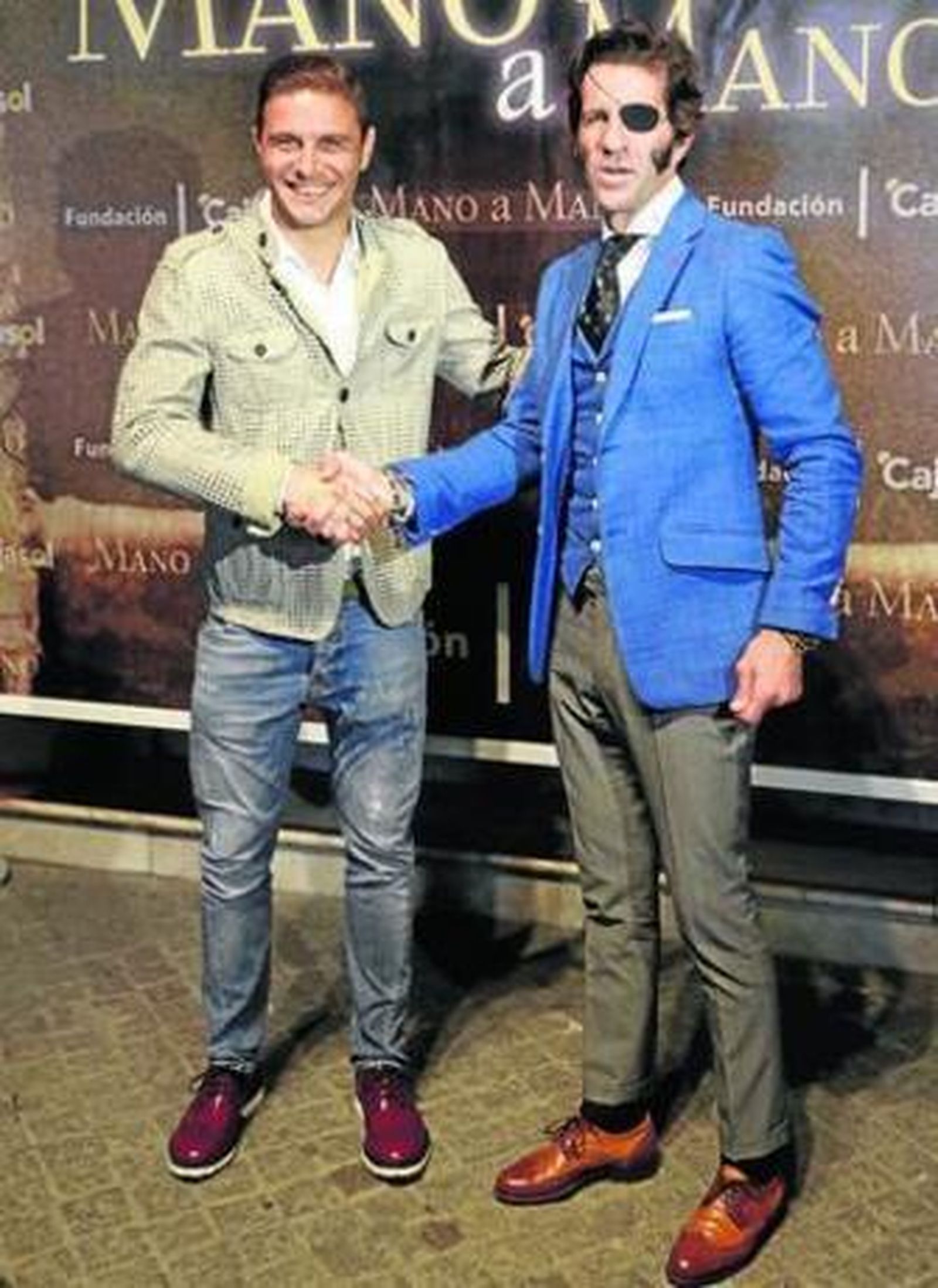 Joaquín y Juan José Padilla, antes del encuentro.