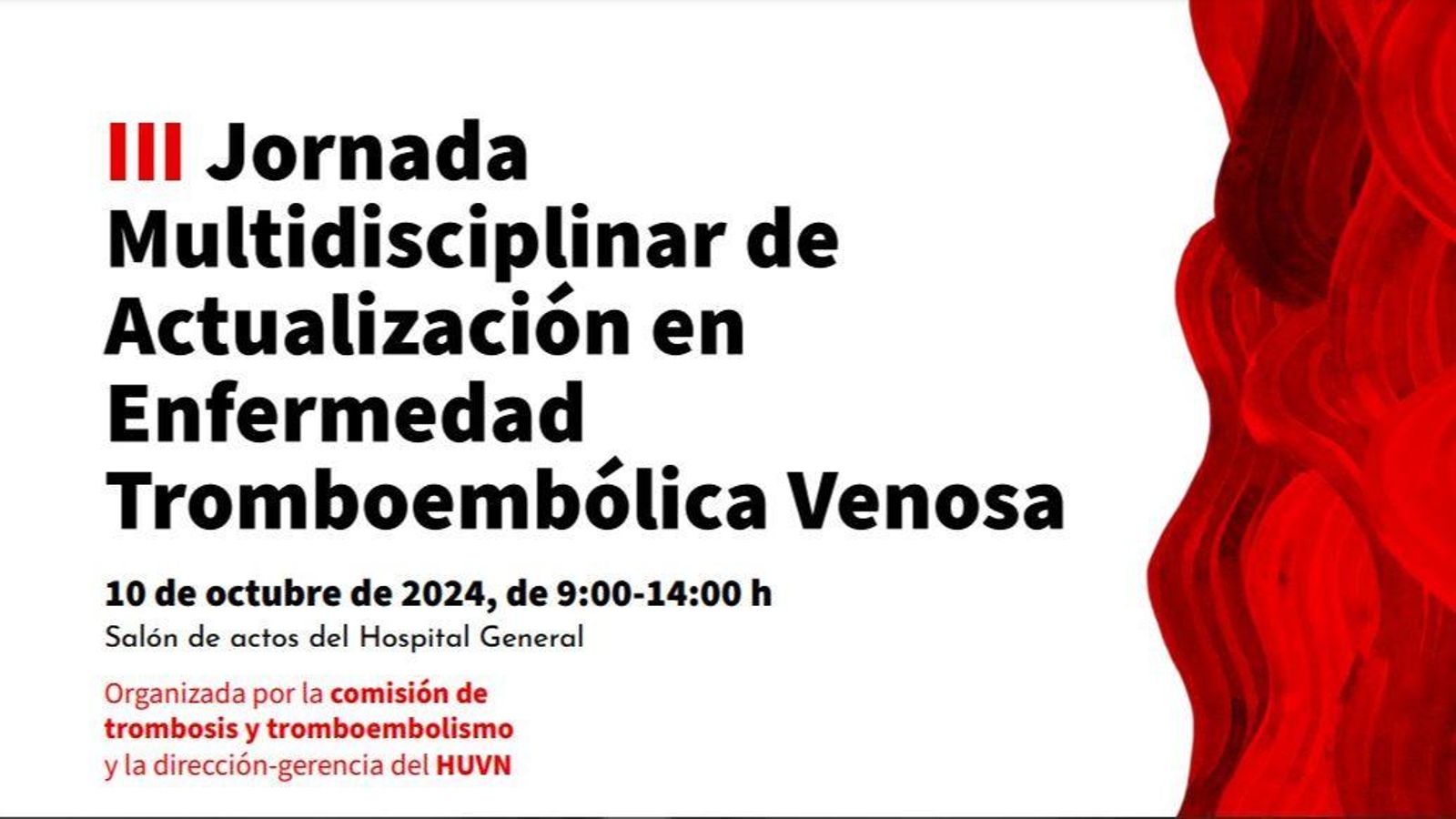 Cartel de la III Jornada Multidisciplinar de Actualización en Enfermedad Tromboembólica Venosa