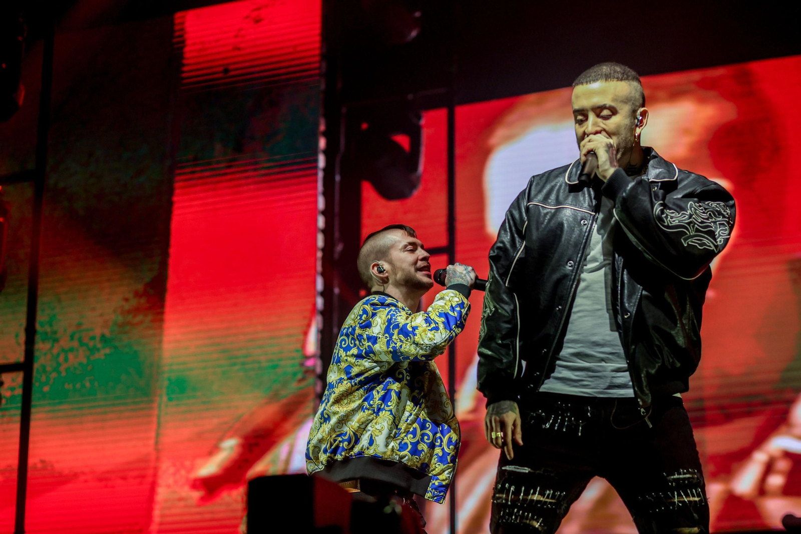Natos y Waor durante un concierto en el Wizink Center.
