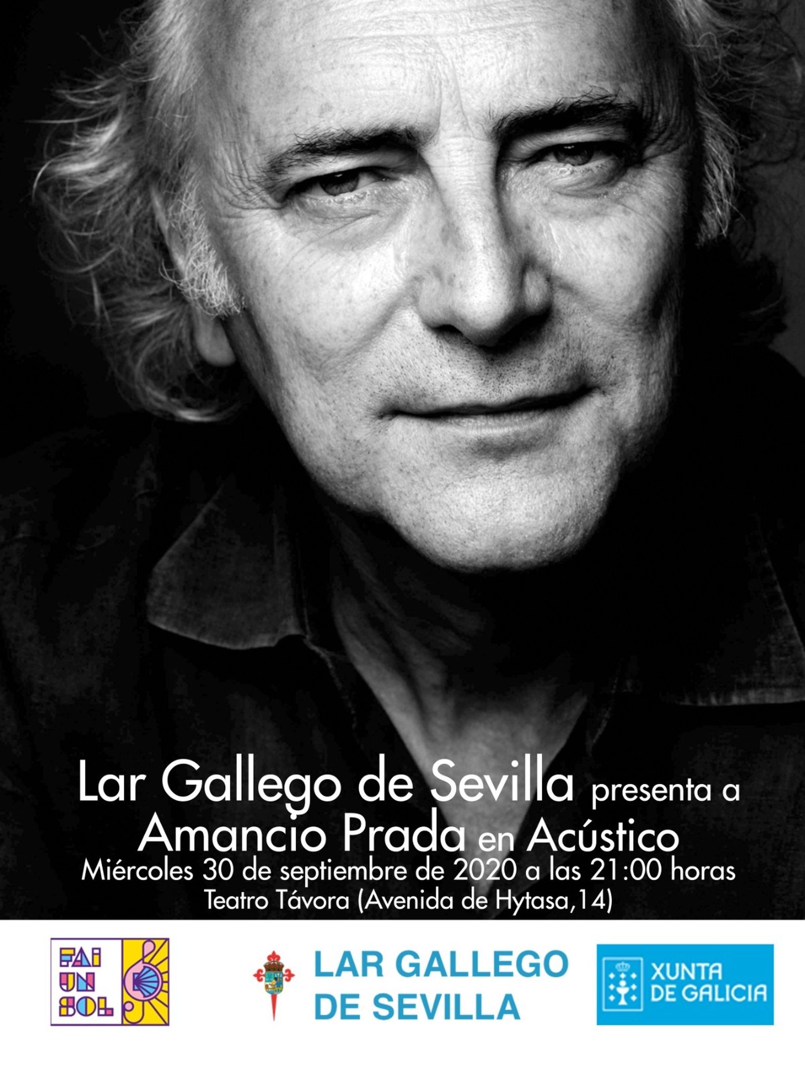 Cartel del concierto de Amancio Prada.