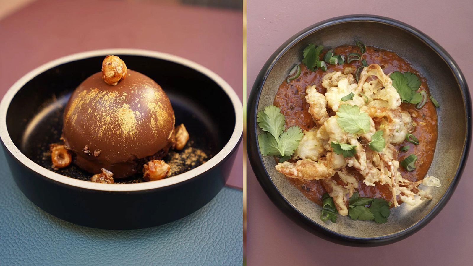 Dos de los platos del restaurante Errante, en Almería.