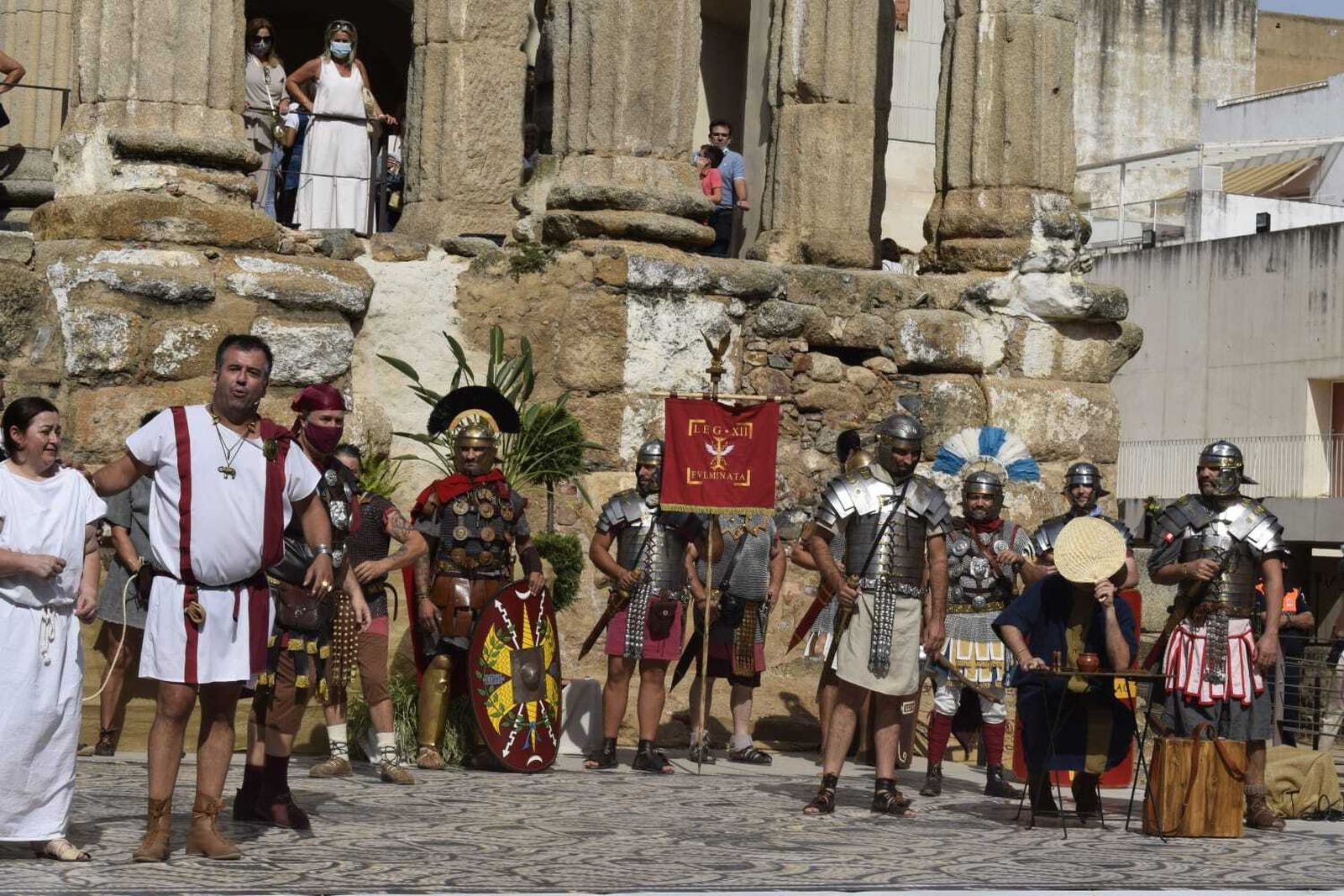 Los miembros de la Legión Hispana durante su participación en una de las actividades.