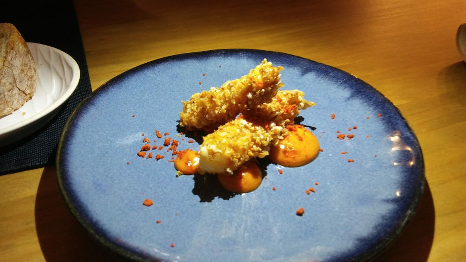 Langostinos con chicharrones