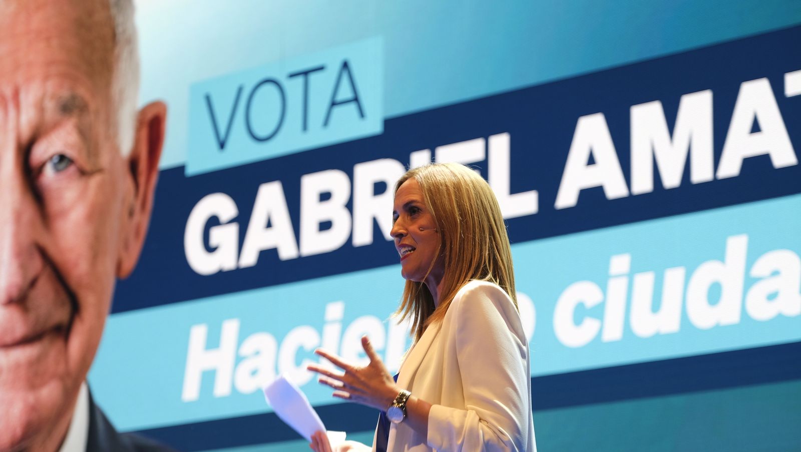 Imágenes de Rajoy apoyando la candidatura de Gabriel Amat a la Alcaldía de Roquetas de Mar