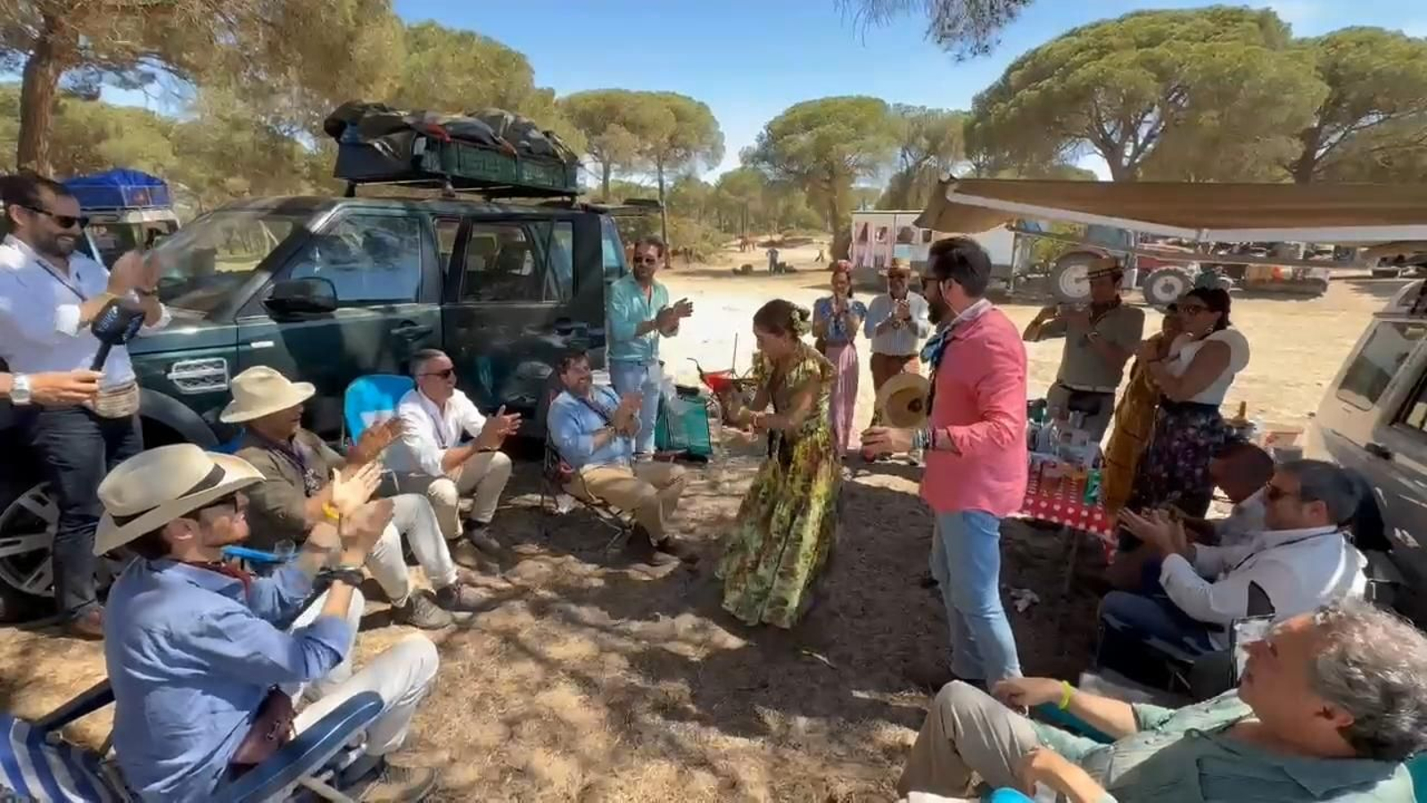 Los romeros jerezanos, por bulerías en Doñana