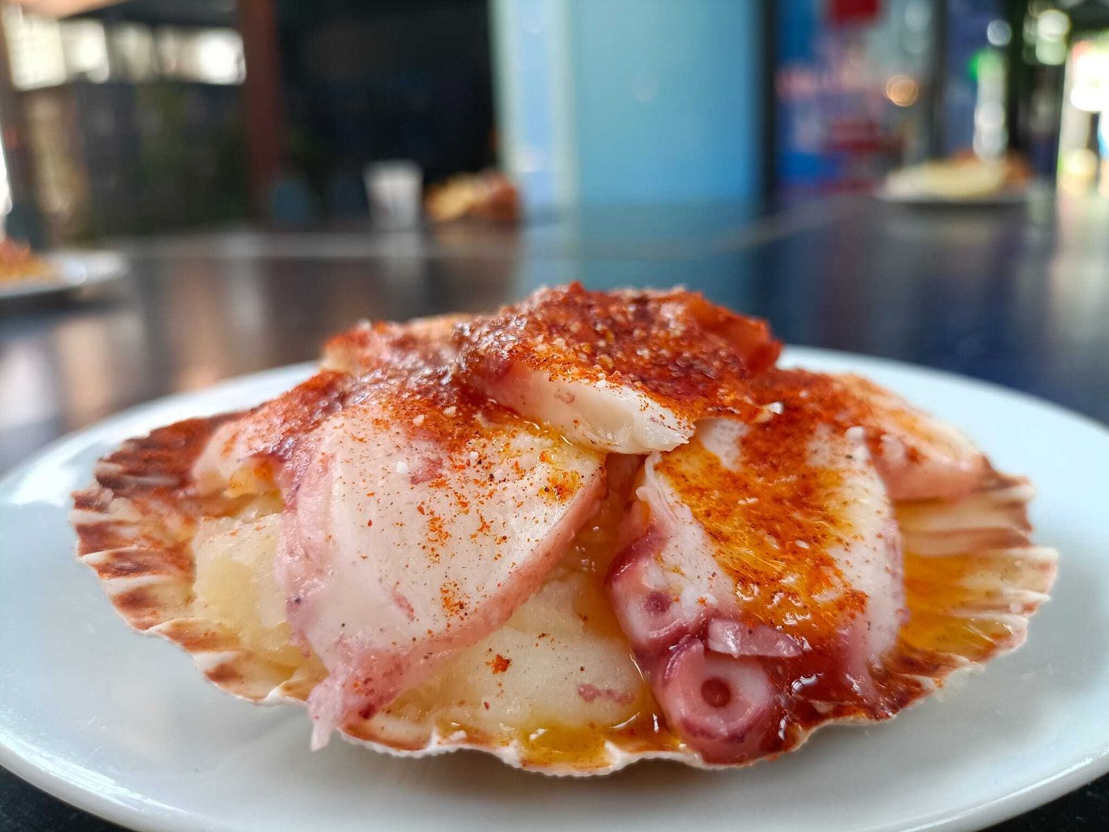 Vieira de pulpo a la gallega de La Arrocería y Pulpería