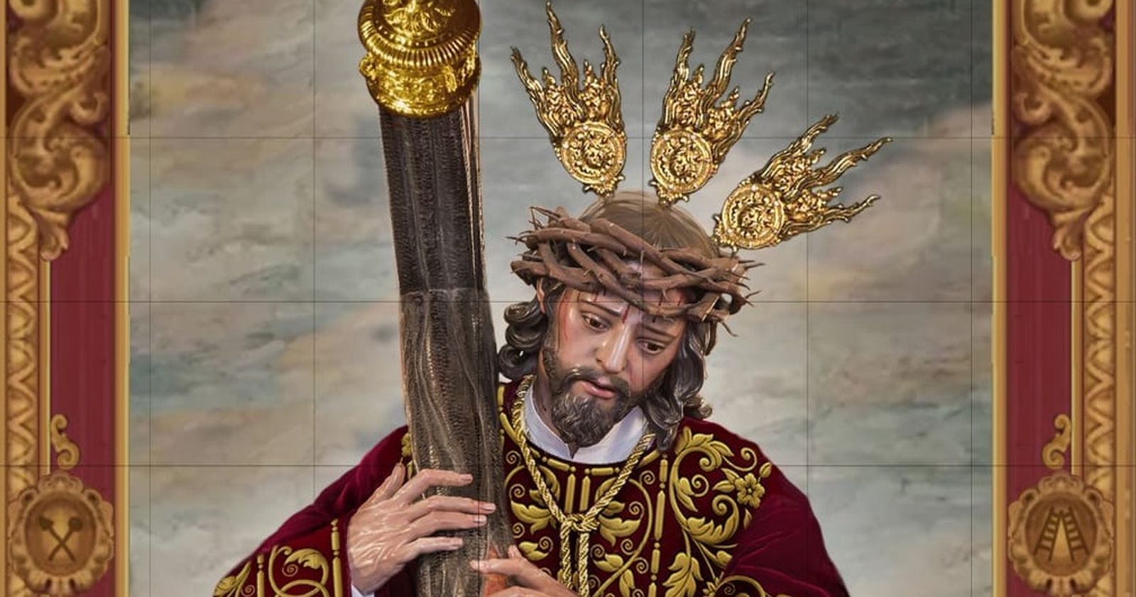 La imagen del Señor del Buen Suceso, en el boceto del retablo cerámico.