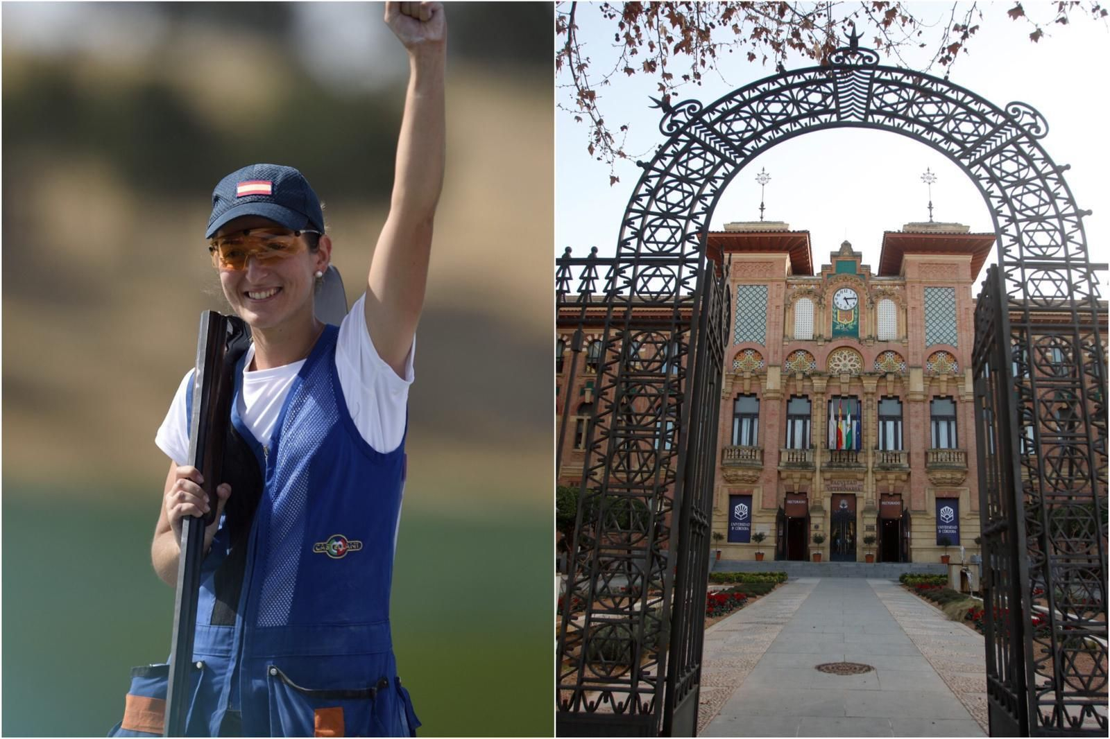 Fátima Gálvez y el Rectorado de la Universidad de Córdoba.