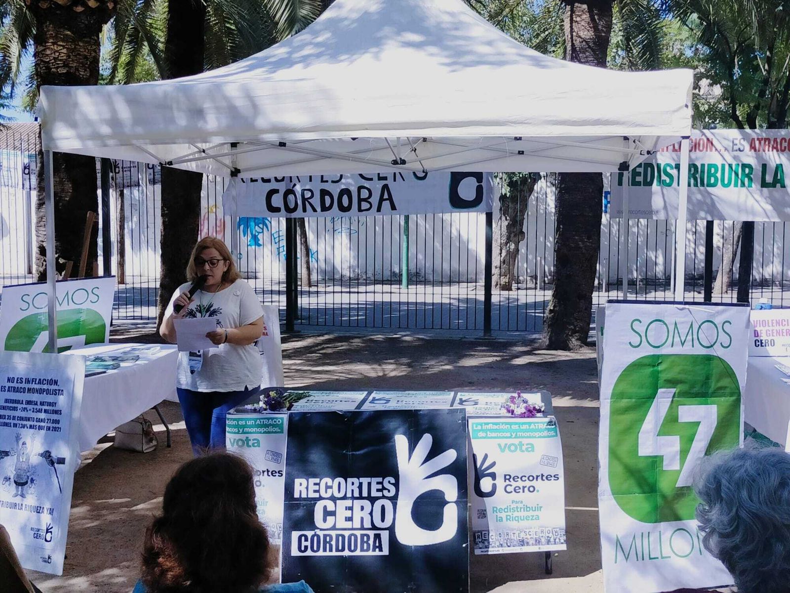 Un momento del mitin de Recortes Cero en Córdoba.