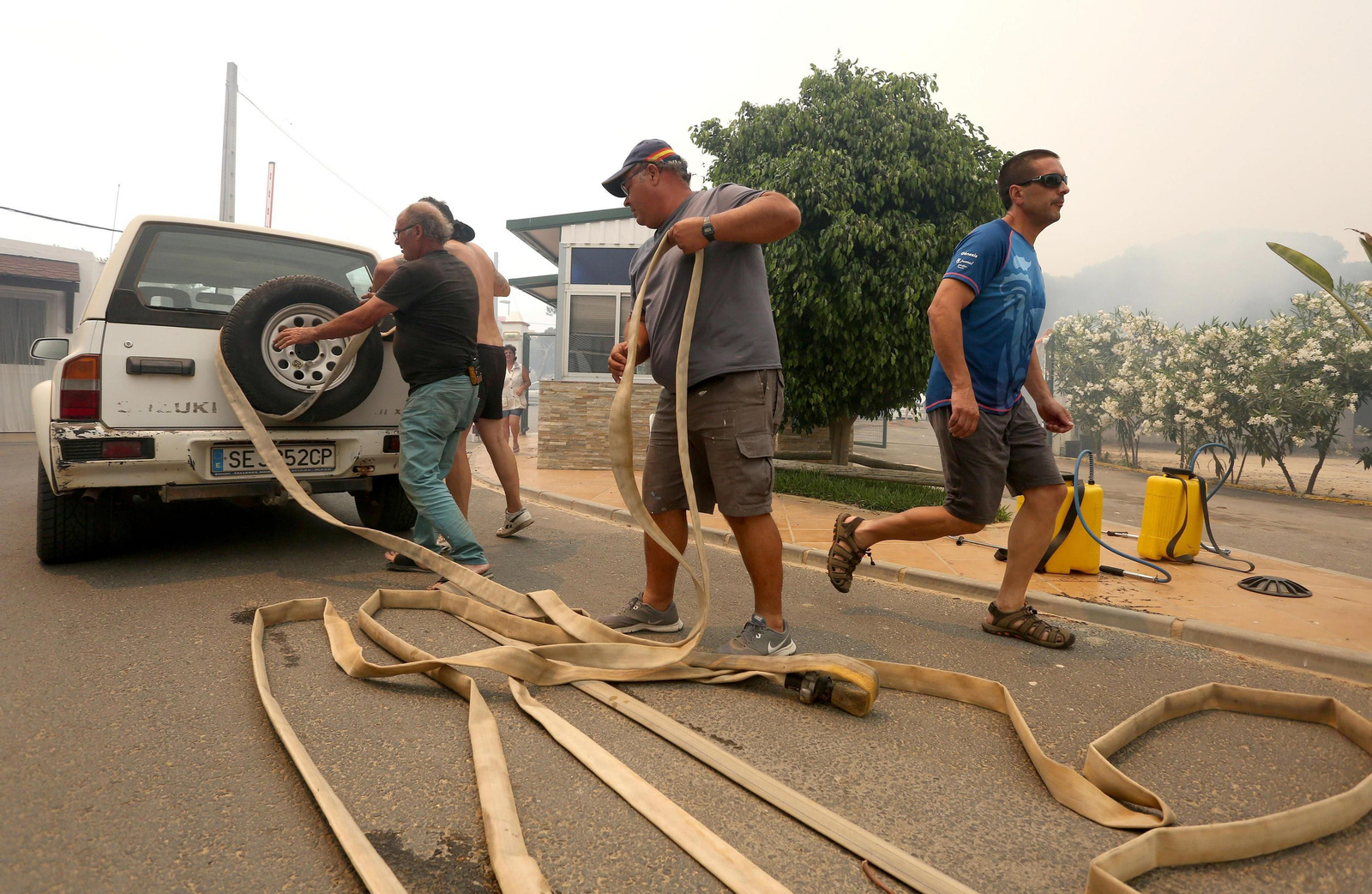 Las consecuencias del incendio en Mazagón