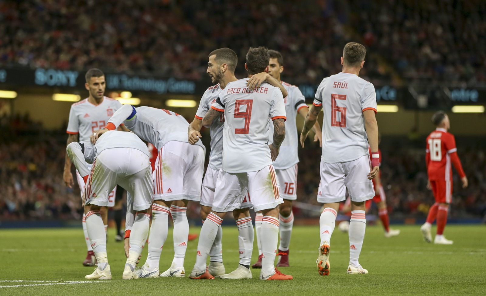 El amistoso entre Gales y España, en imágenes