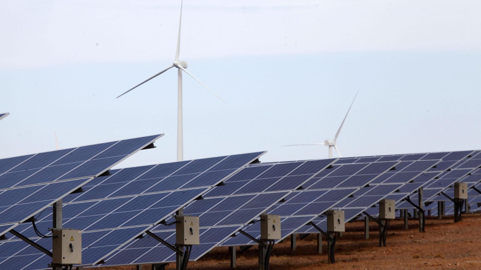 Instalaciones de la planta solar del Andévalo.