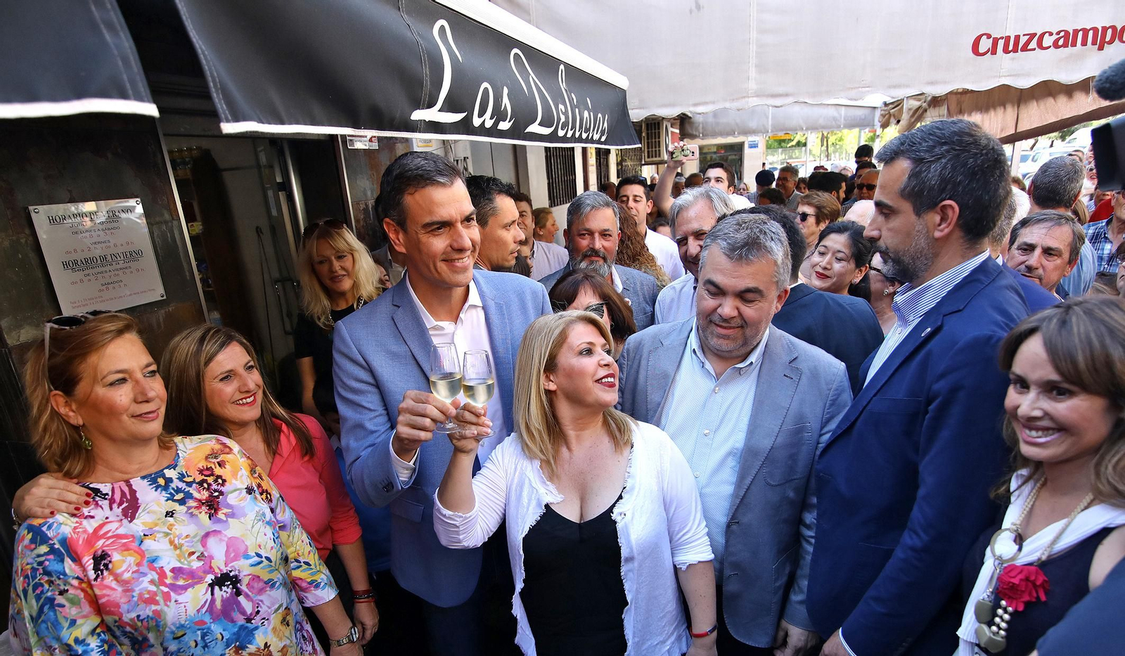 Pedro Sánchez paseando por Princi-Jerez