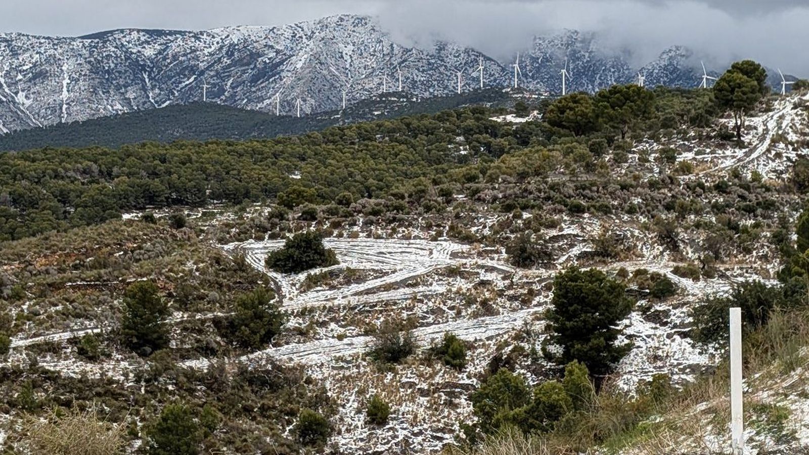El granizo cubre la Sierra Lújar y la Sierra del Conjuro en la Alpujarra de Granada: las imágenes
