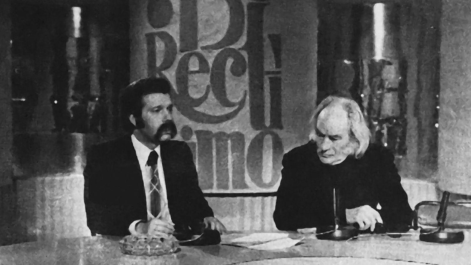 Rafael Lafuente con José María Íñigo en ‘Directísimo’. Año 1980.