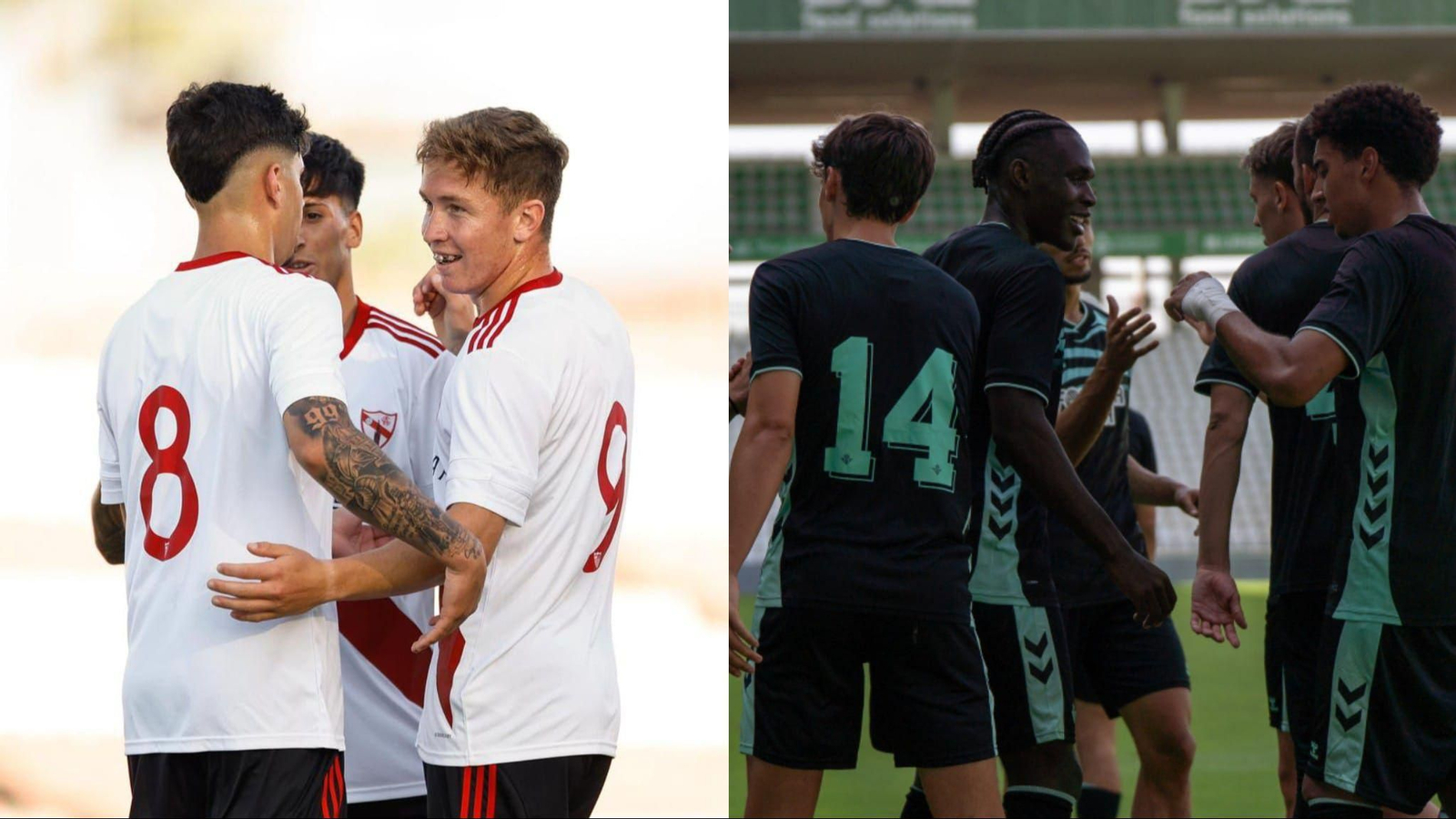 Montaje del Sevilla Atlético y Betis Deportivo.