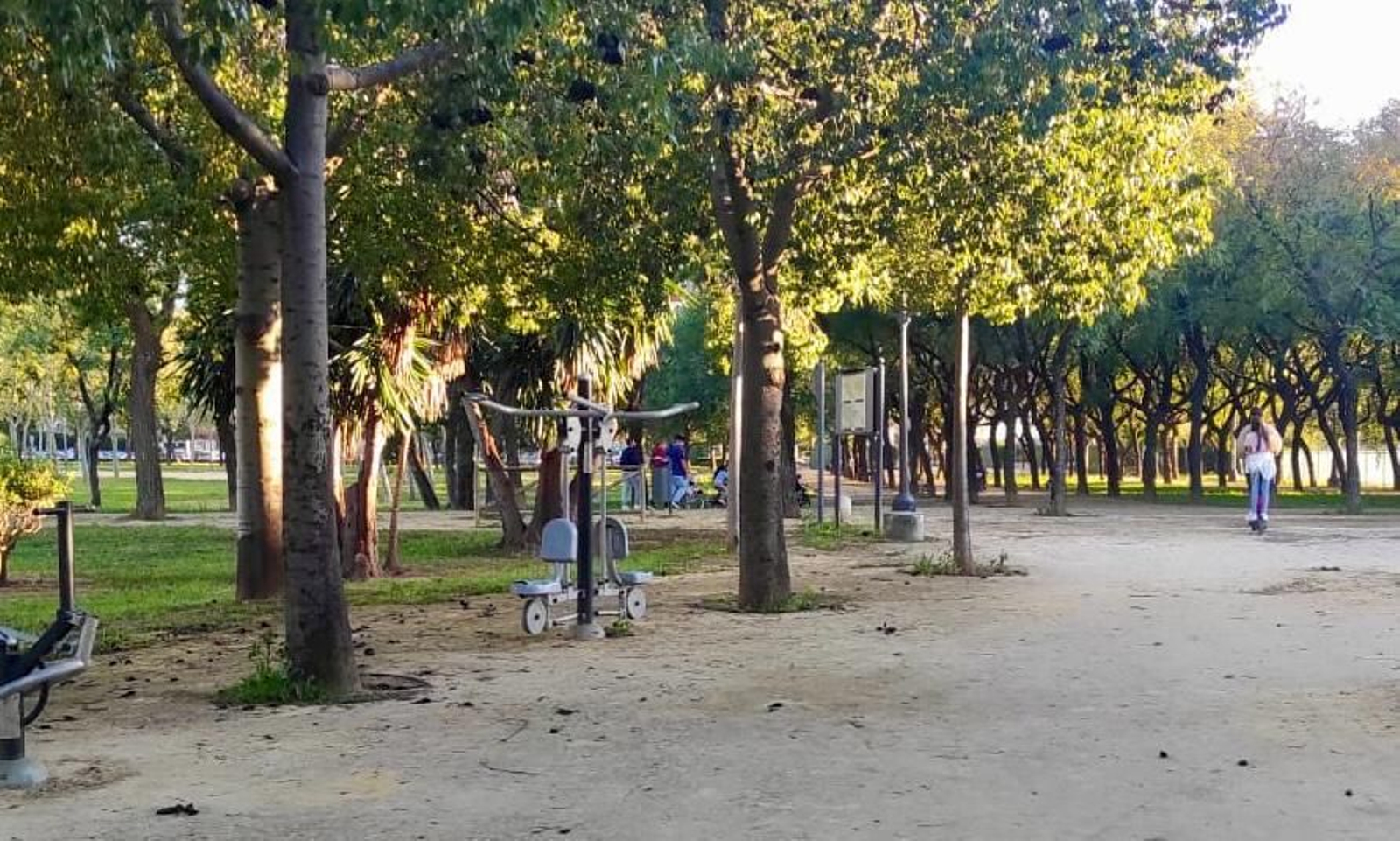 La zona en la que ocurrieron los hechos, en el Parque Amate.