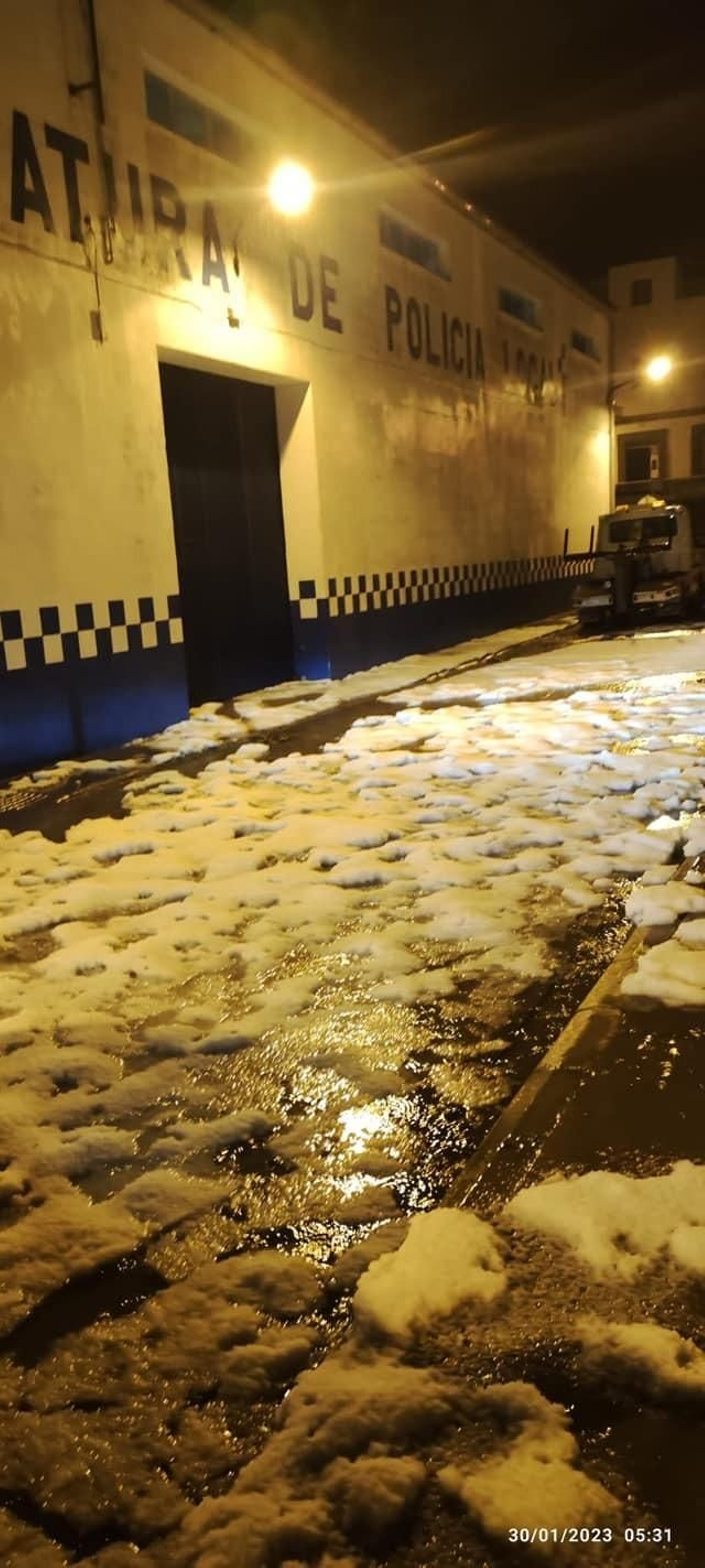Granizada en Tarifa.