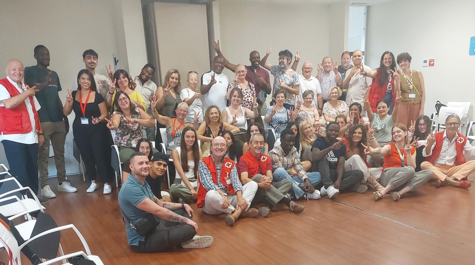 Uno de los encuentros de Voluntariado-café