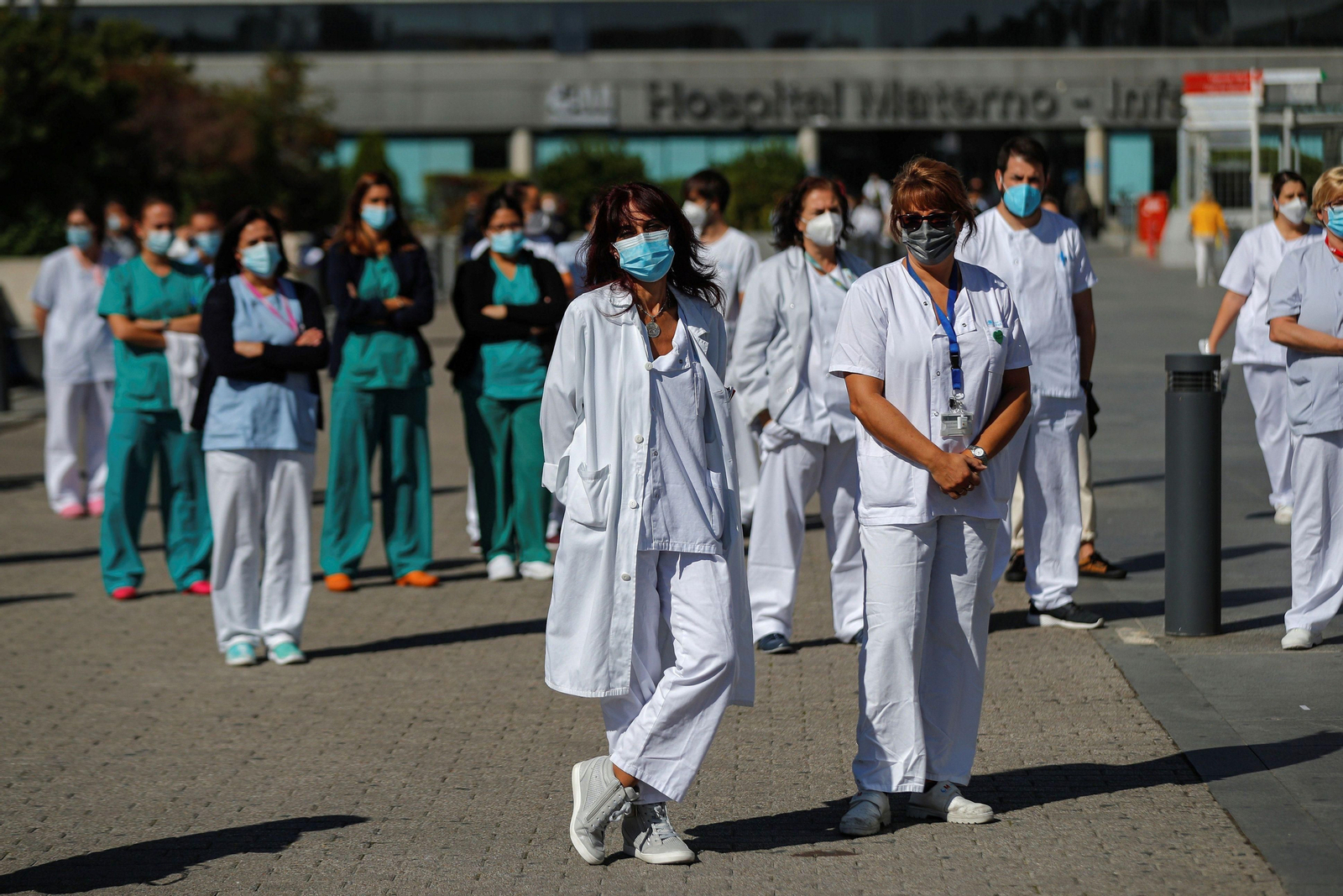 Enfermeras durante una huelga convocada por Satse recientemente.