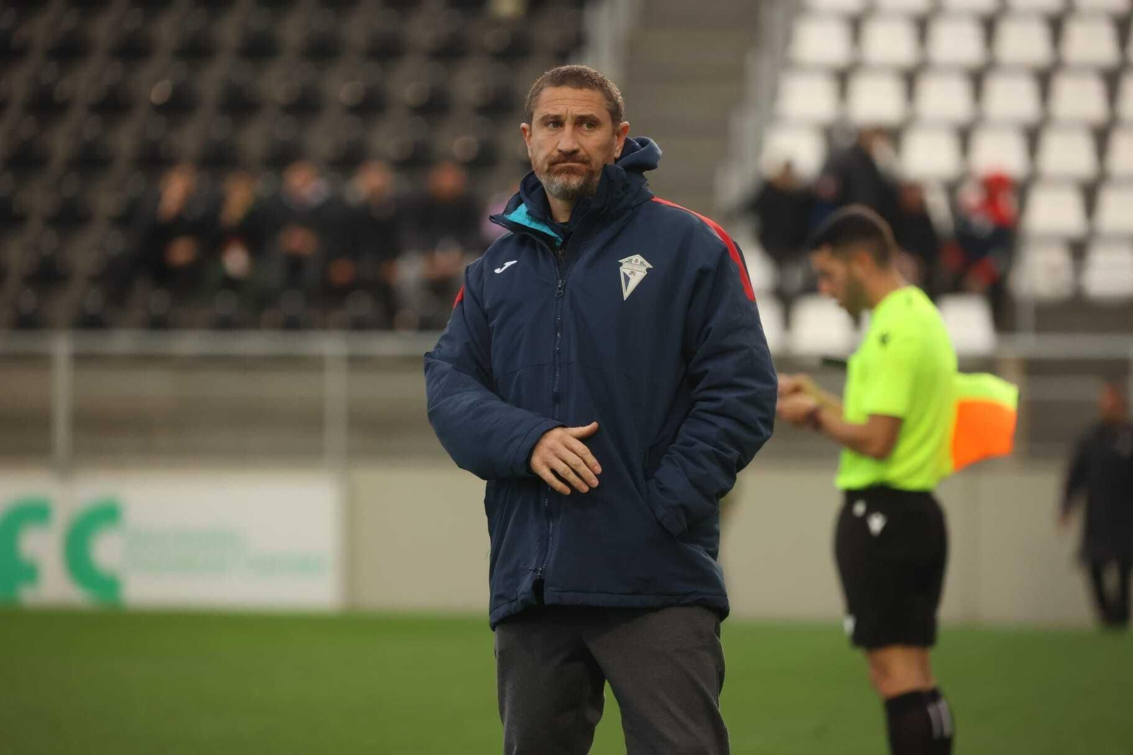 Patricio Graff, entrenador del Manchego, en el Ciudad de La Línea