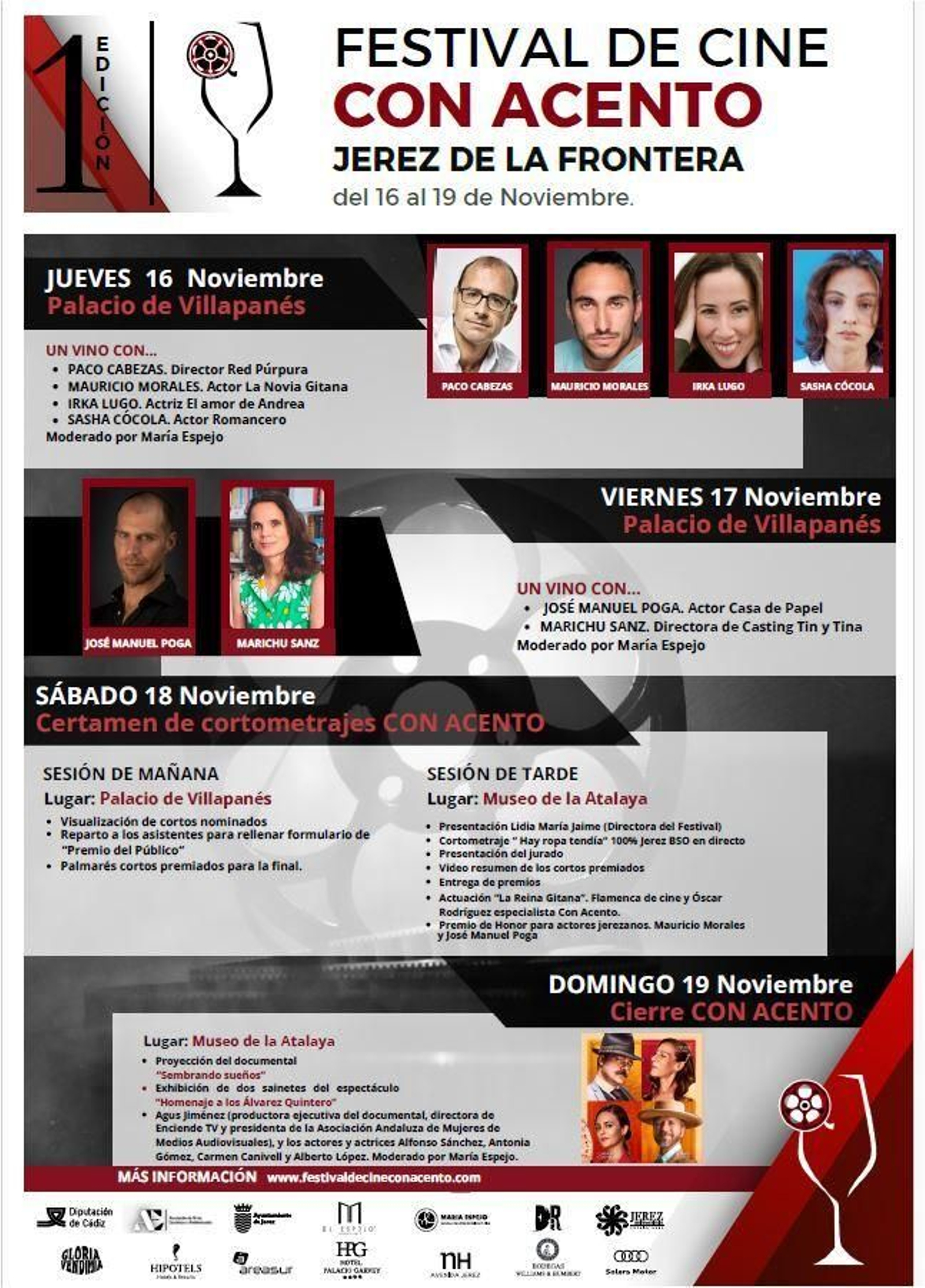 Cartel del Festival de Cine 'Con Acento' en Jerez.