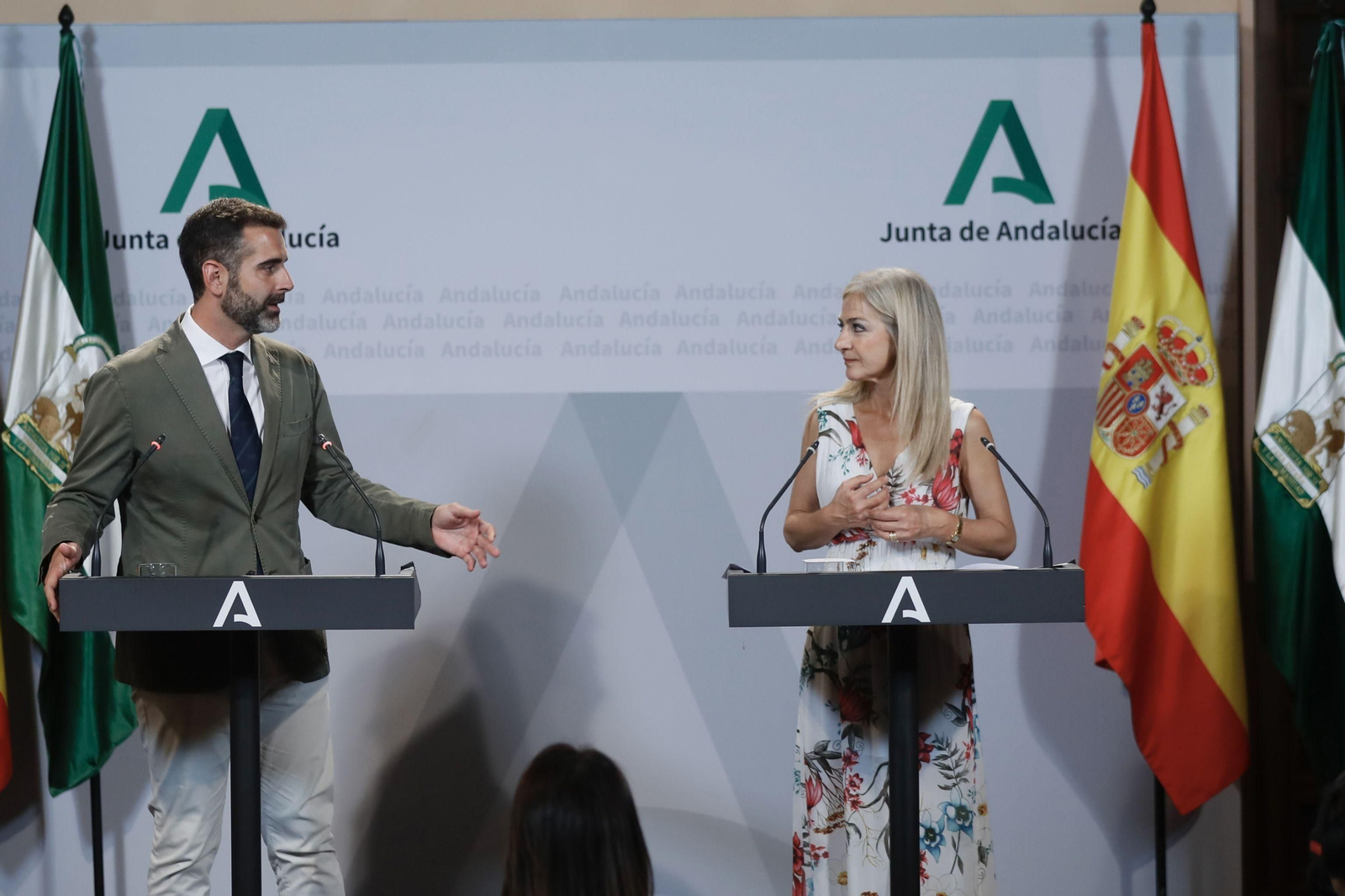 Fernández-Pacheco y Del Pozo en el Consejo de Gobierno por el que han sido apercibidos.