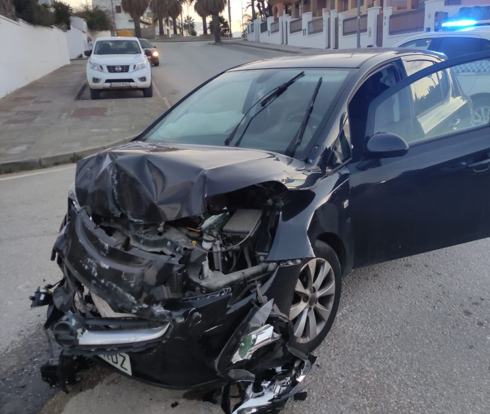 Estado en el que quedó uno de los vehículos