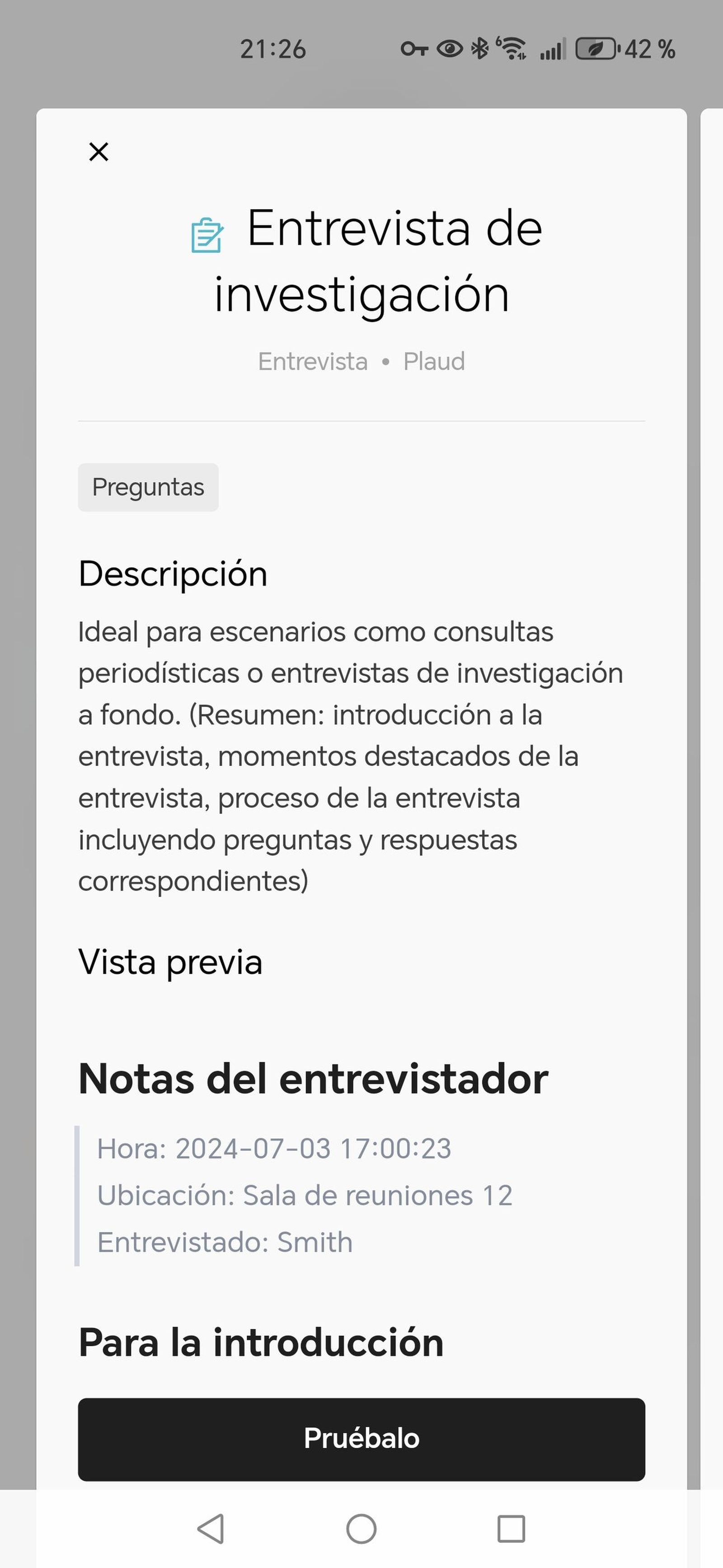 Aplicación de Plaud