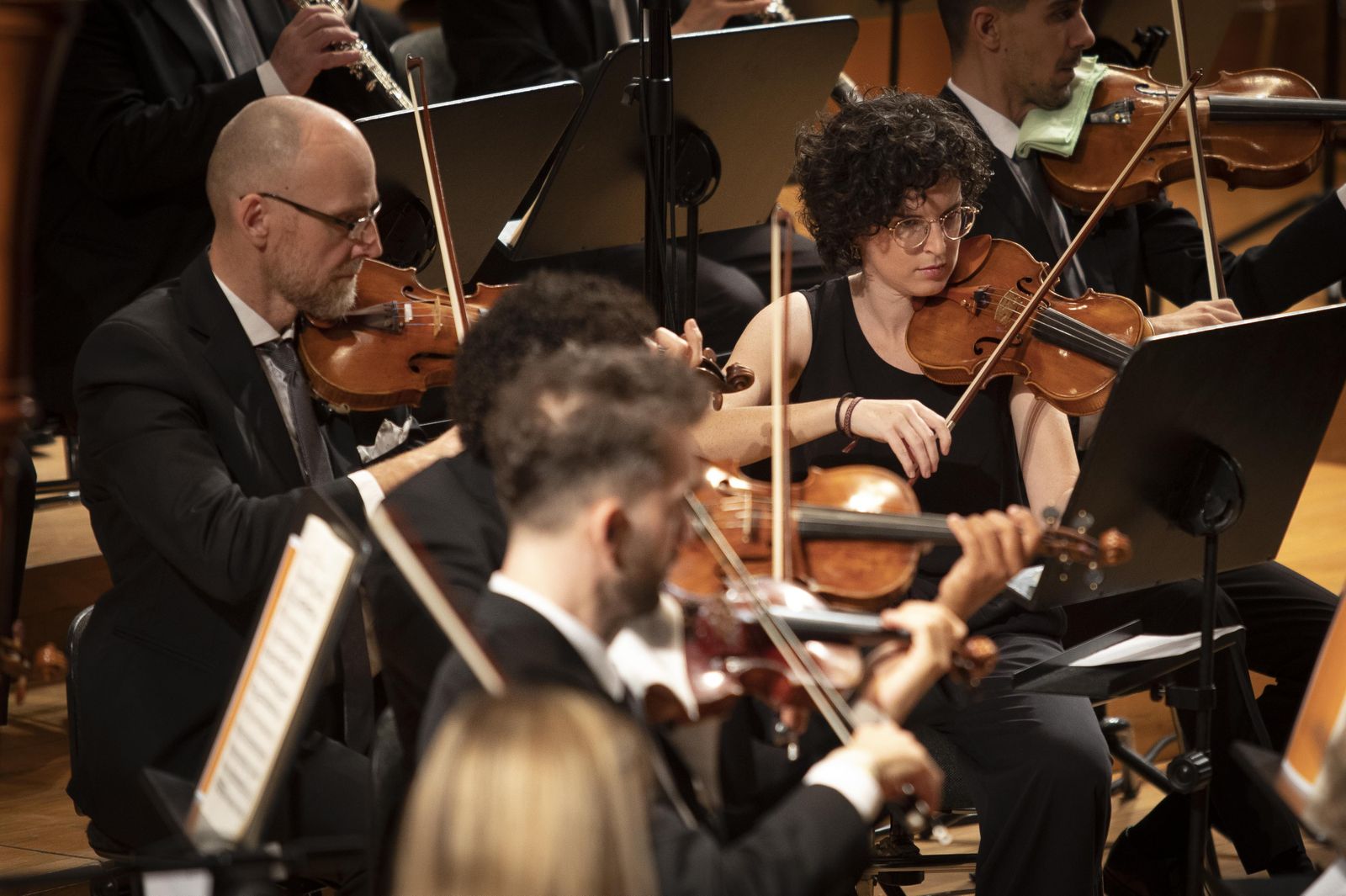 La Orquesta Sinfónica de Granada durante la grabación del concierto.