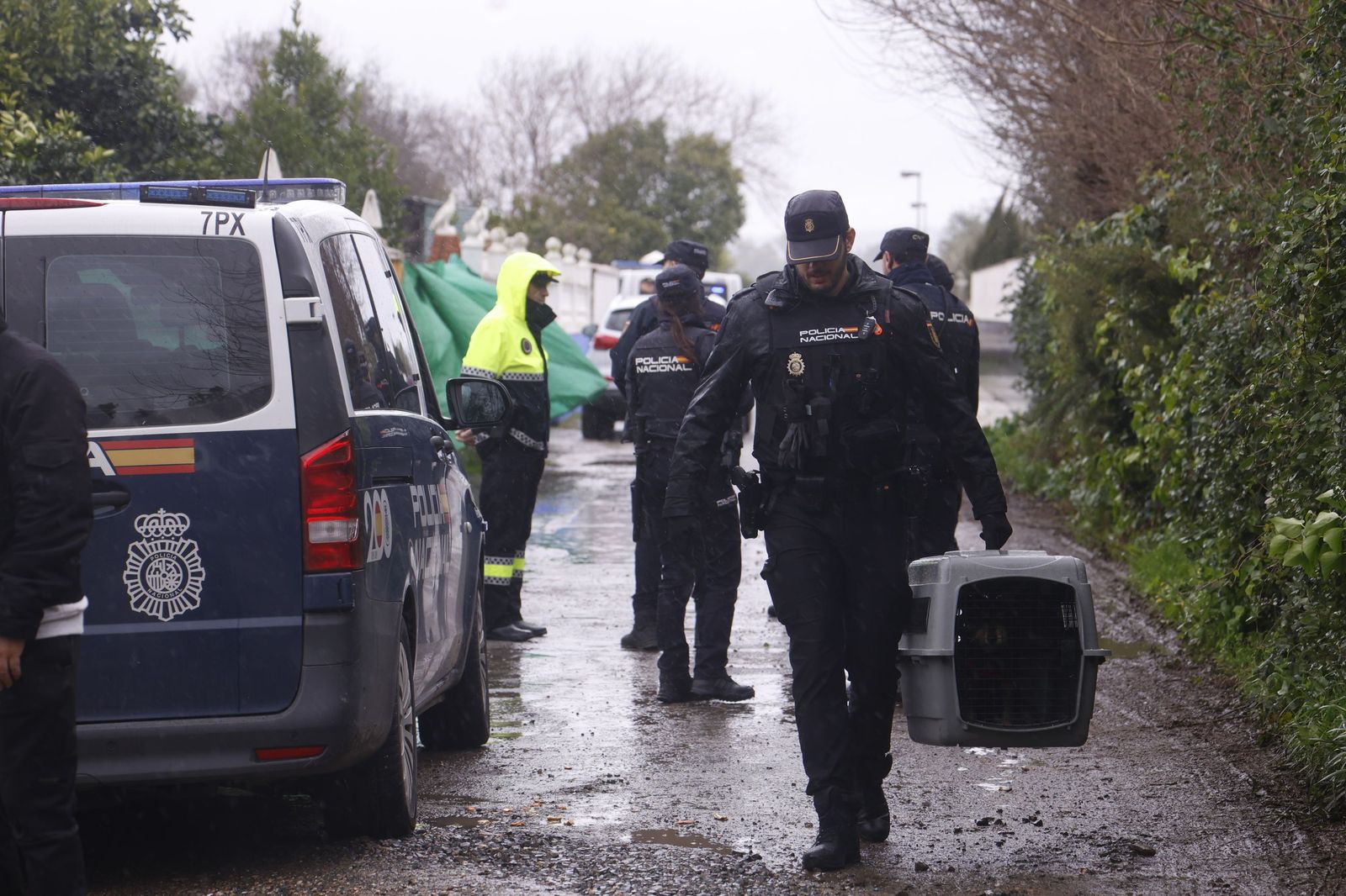 Los vecinos de Guadalvalle desalojan sus parcelas por la crecida del Guadalquivir, en imágenes