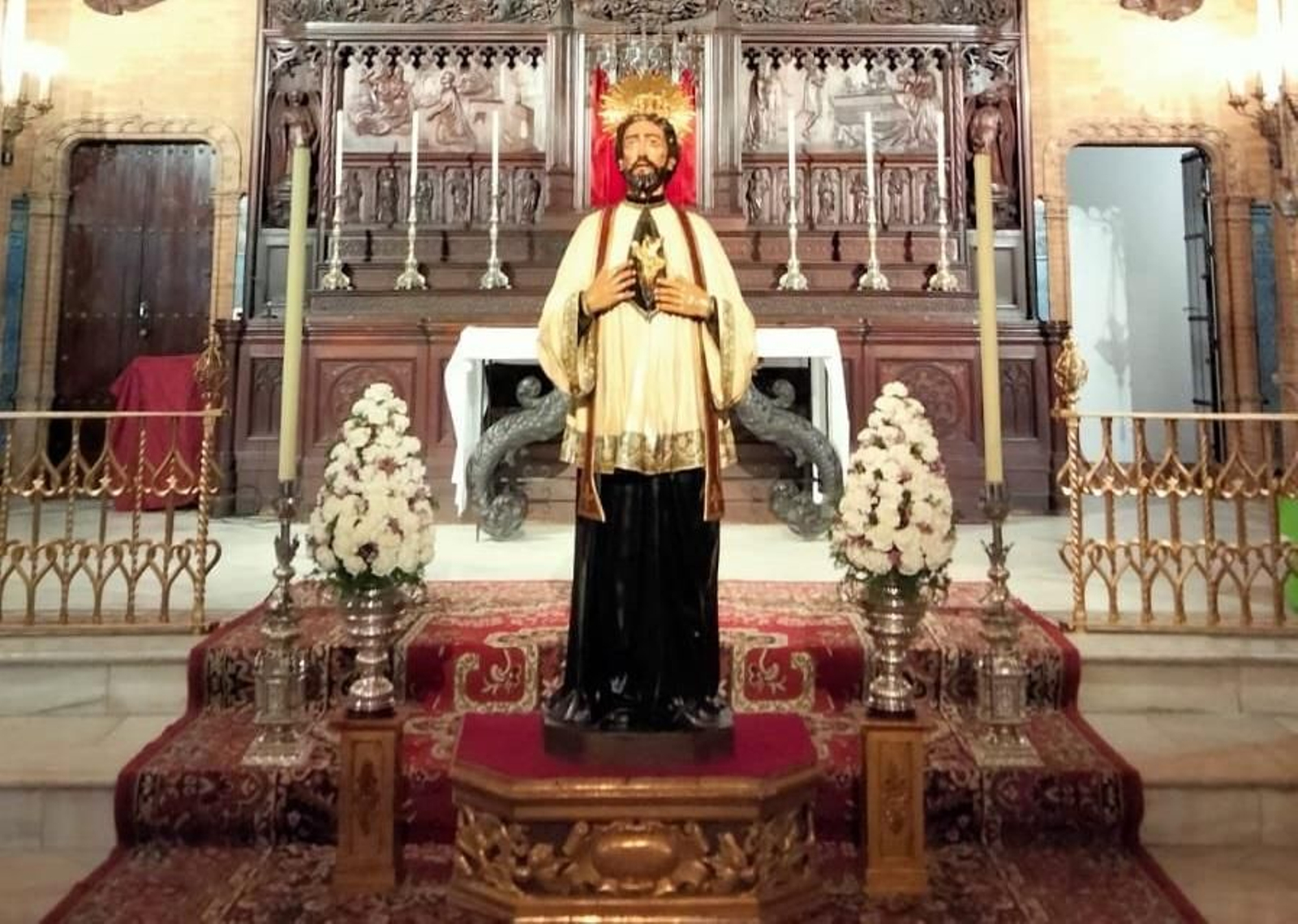 La imagen de San Francisco Javier, en la capilla de los Luises