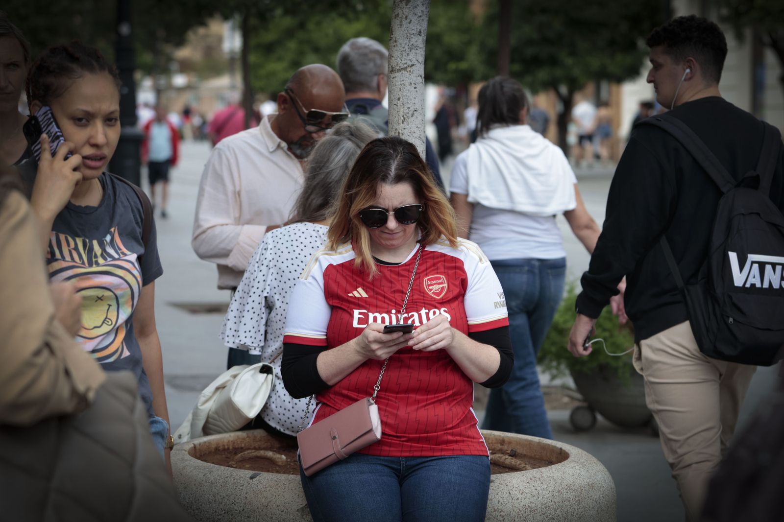 Aficionados del Arsenal en Sevilla