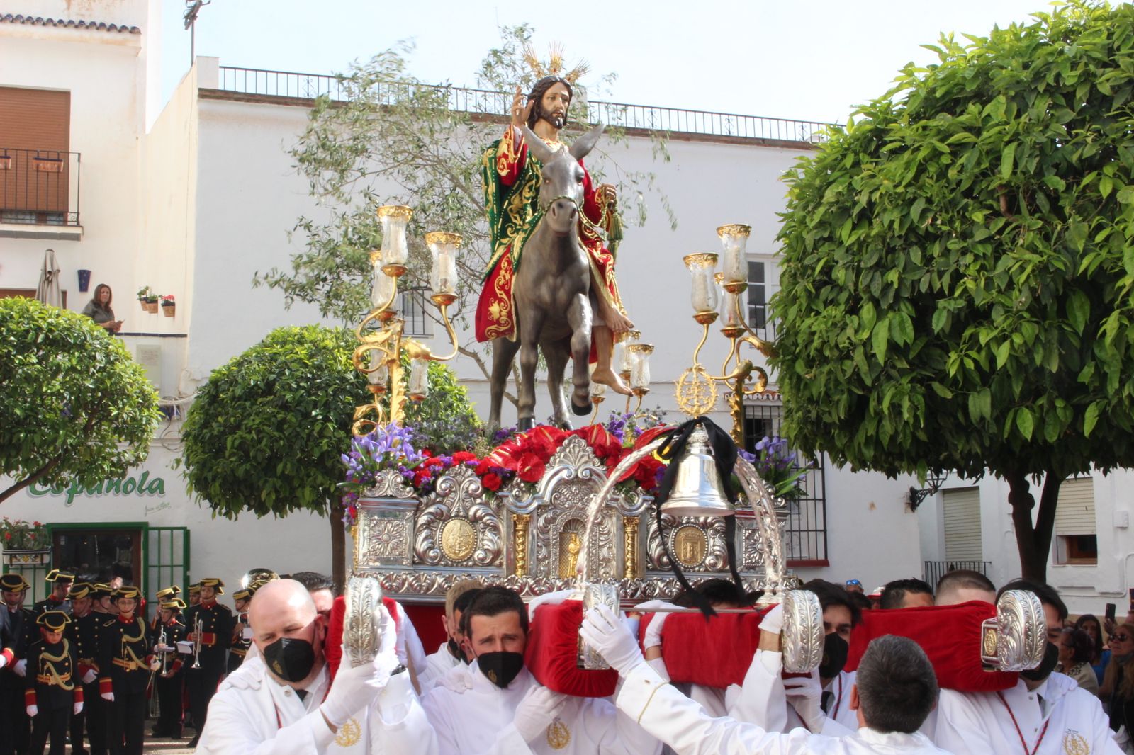 El trono de Nuestro Padre Jesús de la Misericordia, en Marbella.