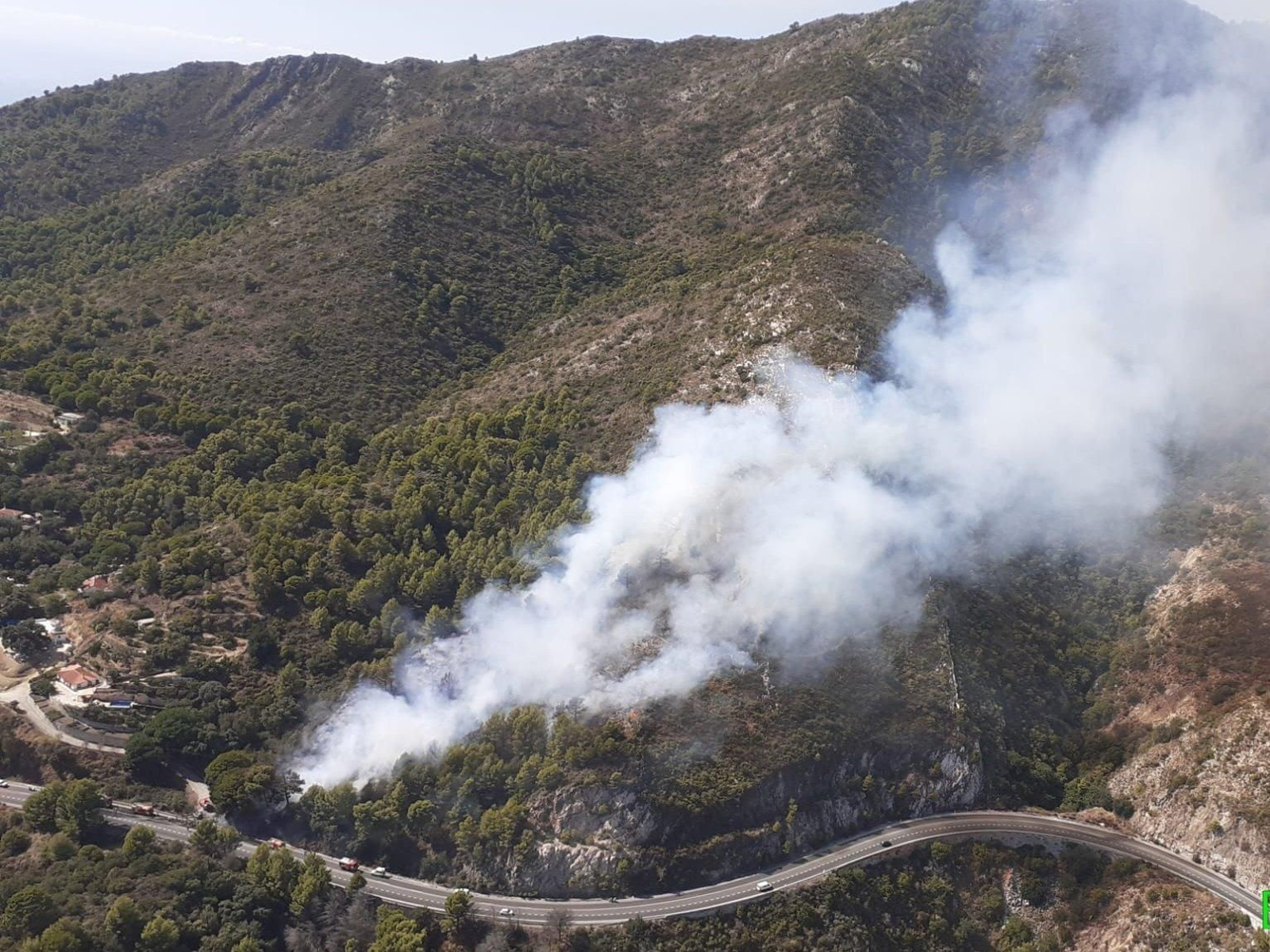 Incendio en Ojén.