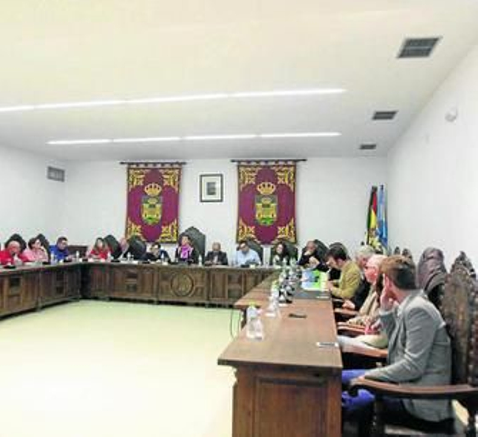 Imagen de un pleno reciente de la corporación municipal de La Línea.