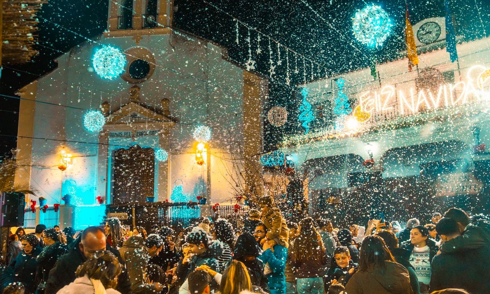 Gran nevada artificial en El Gastor 2025