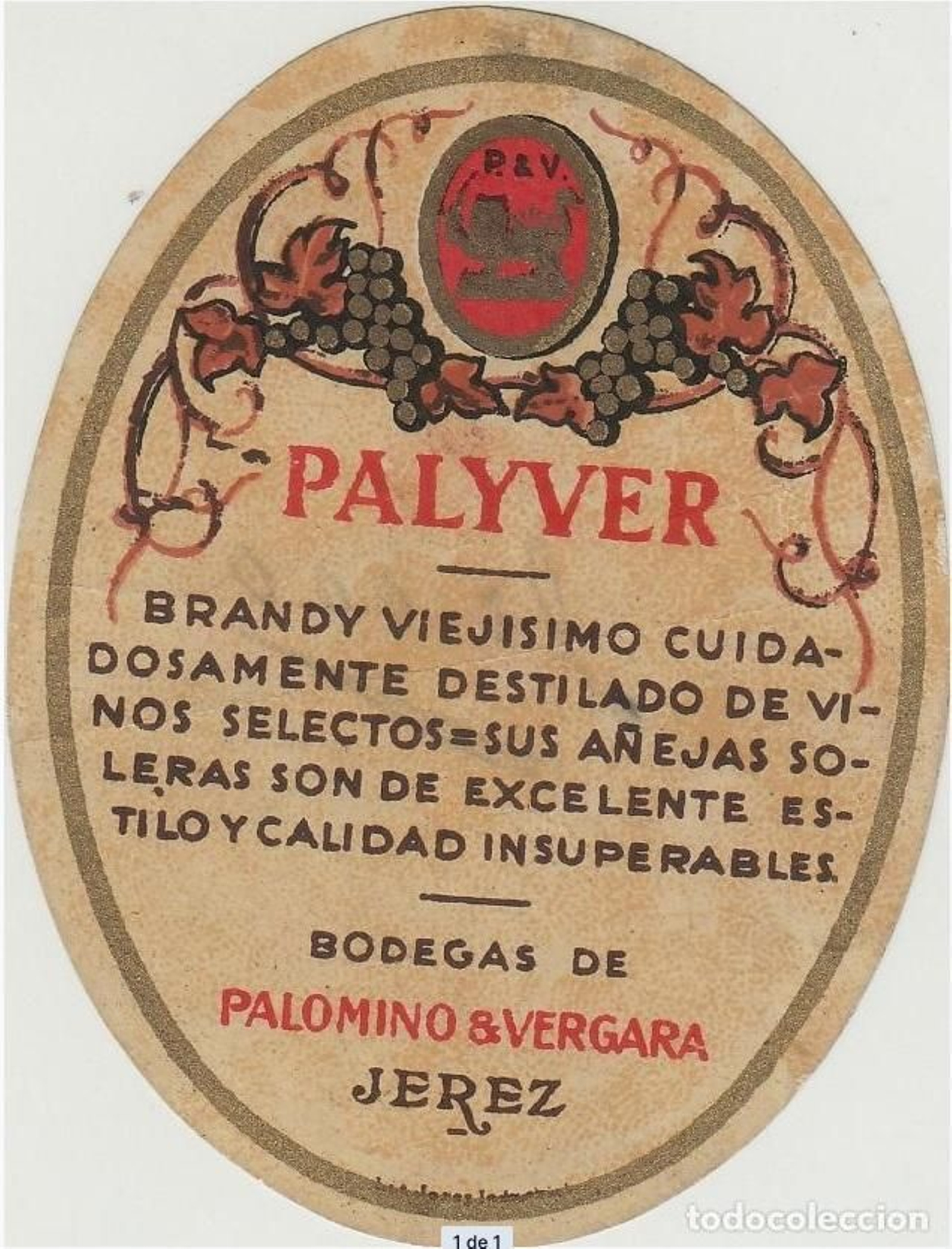 Etiqueta de la marca la gama de productos PalyVer.