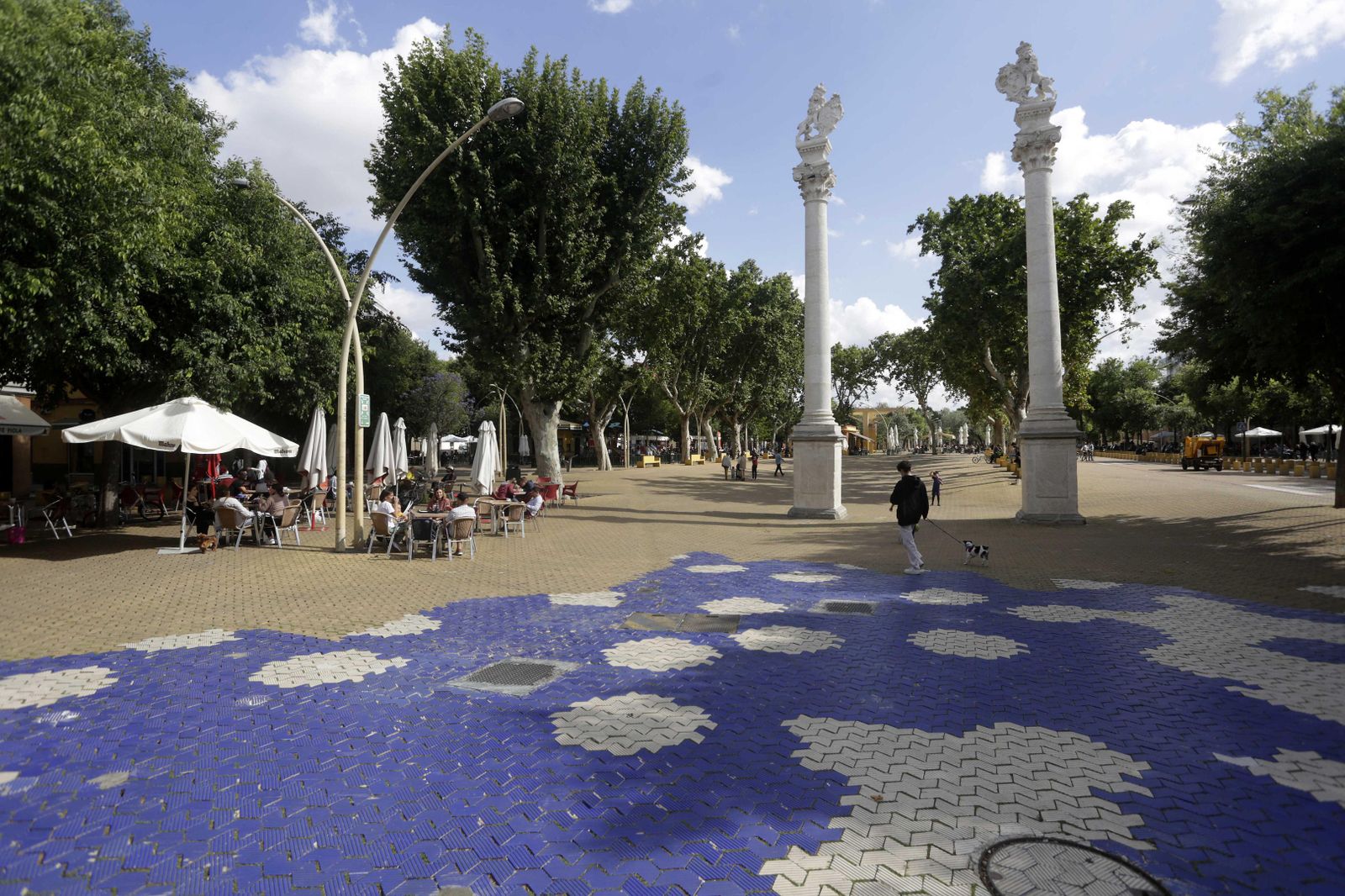 Vista general de la Alameda de Hércules.