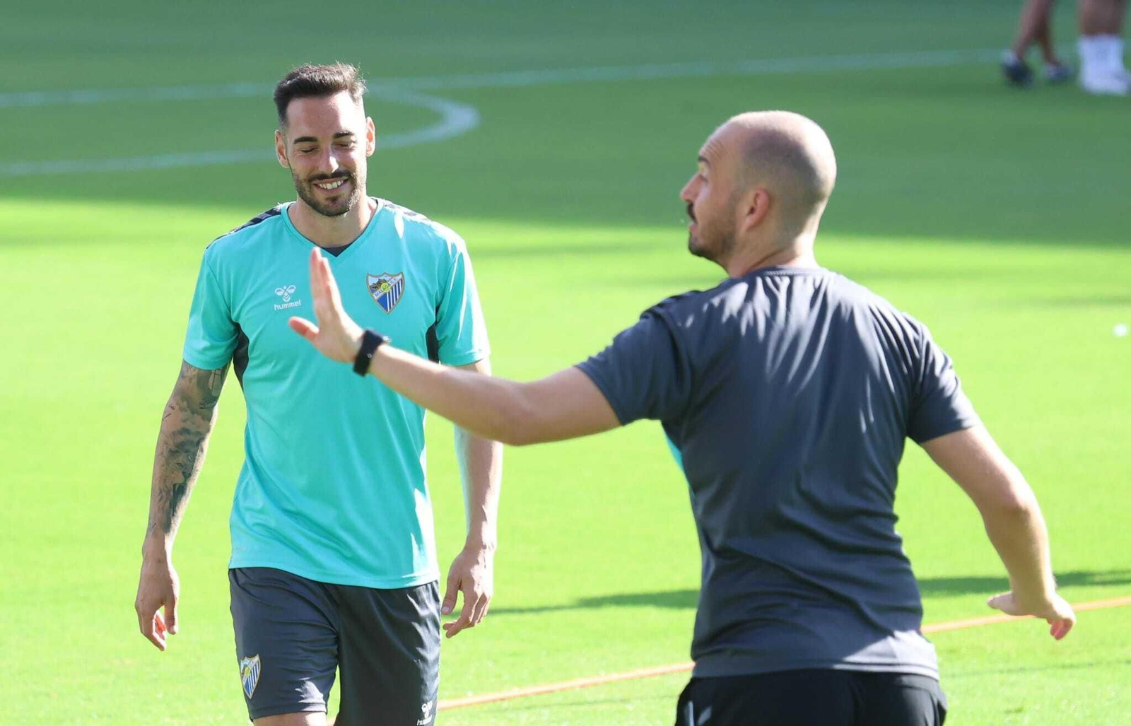 Las imágenes del entrenamiento del Málaga en La Rosaleda Las imágenes del entrenamiento del Málaga en La Rosaleda