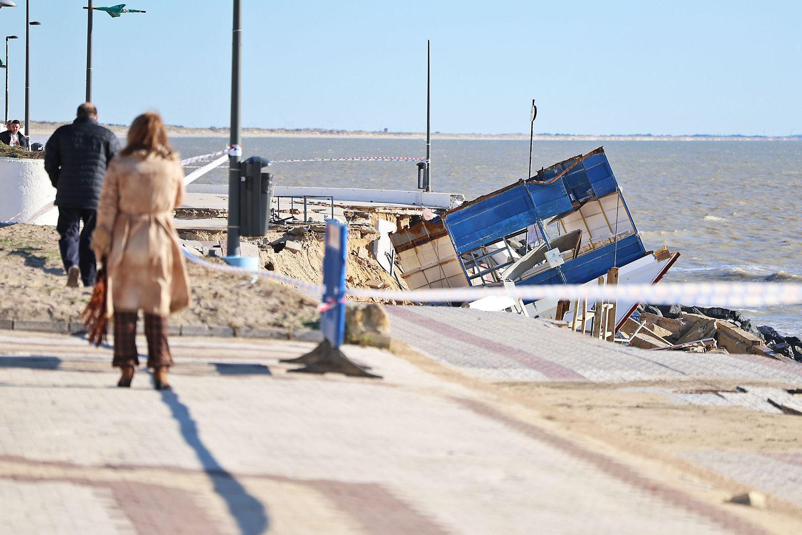 Las dramáticas fotografías del estado de las playas de Matalascañas tras el paso del temporal