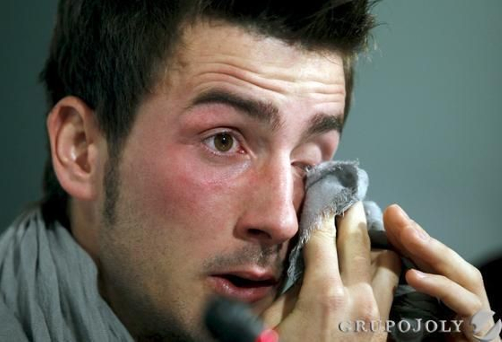 Miki Roqué no pudo evitar las lágrimas en la sala de prensa.

Foto: Manuel Gómez