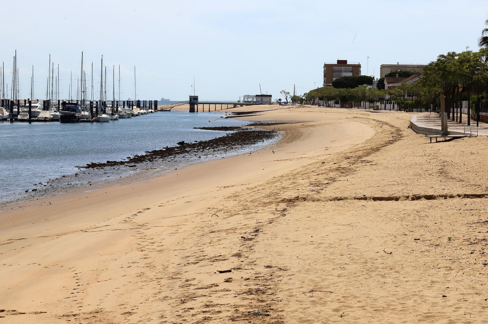 Imágenes del confinamiento en Punta Umbría