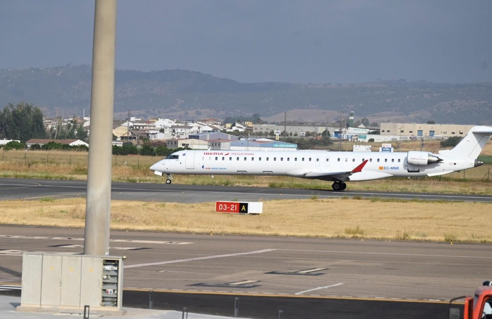 Un avión en el Aeropuerto de Córdoba.