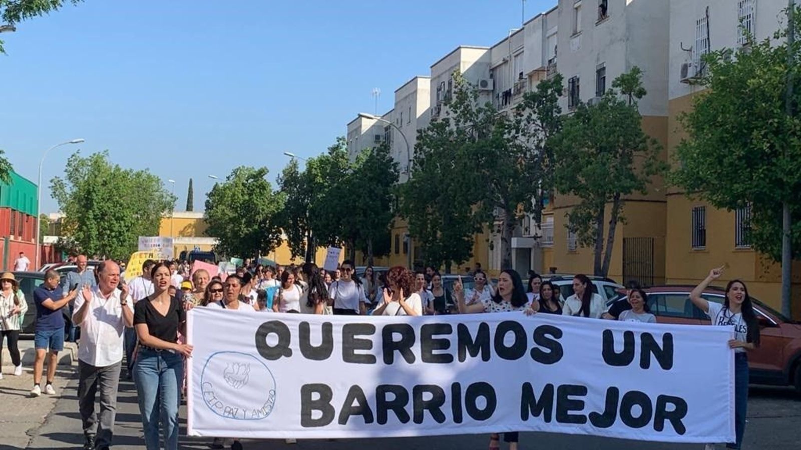 Manifestación de vecinos del Polígono Sur