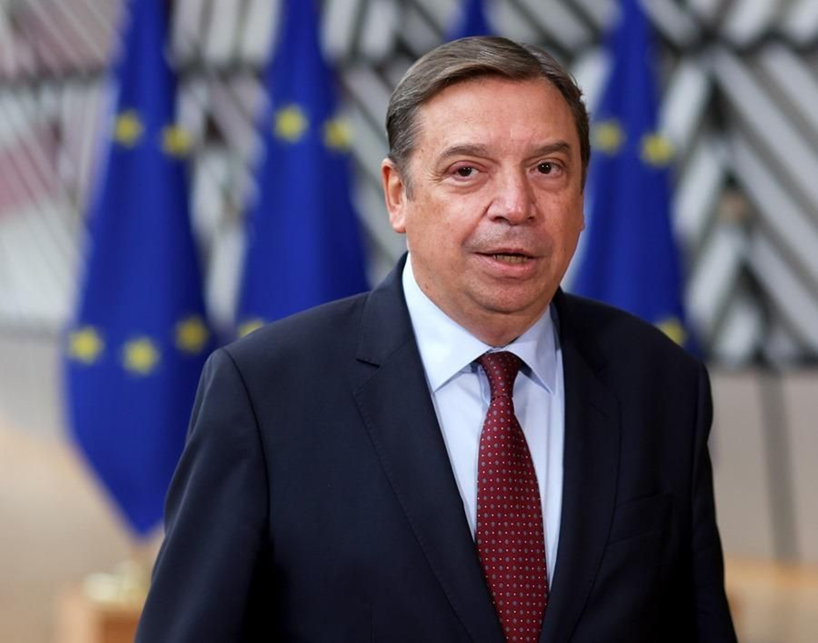Luis Planas a su llegada a un consejo de ministros de .Agricultura de la UE. Luis Planas a su llegada a un consejo de ministros de .Agricultura de la UE.