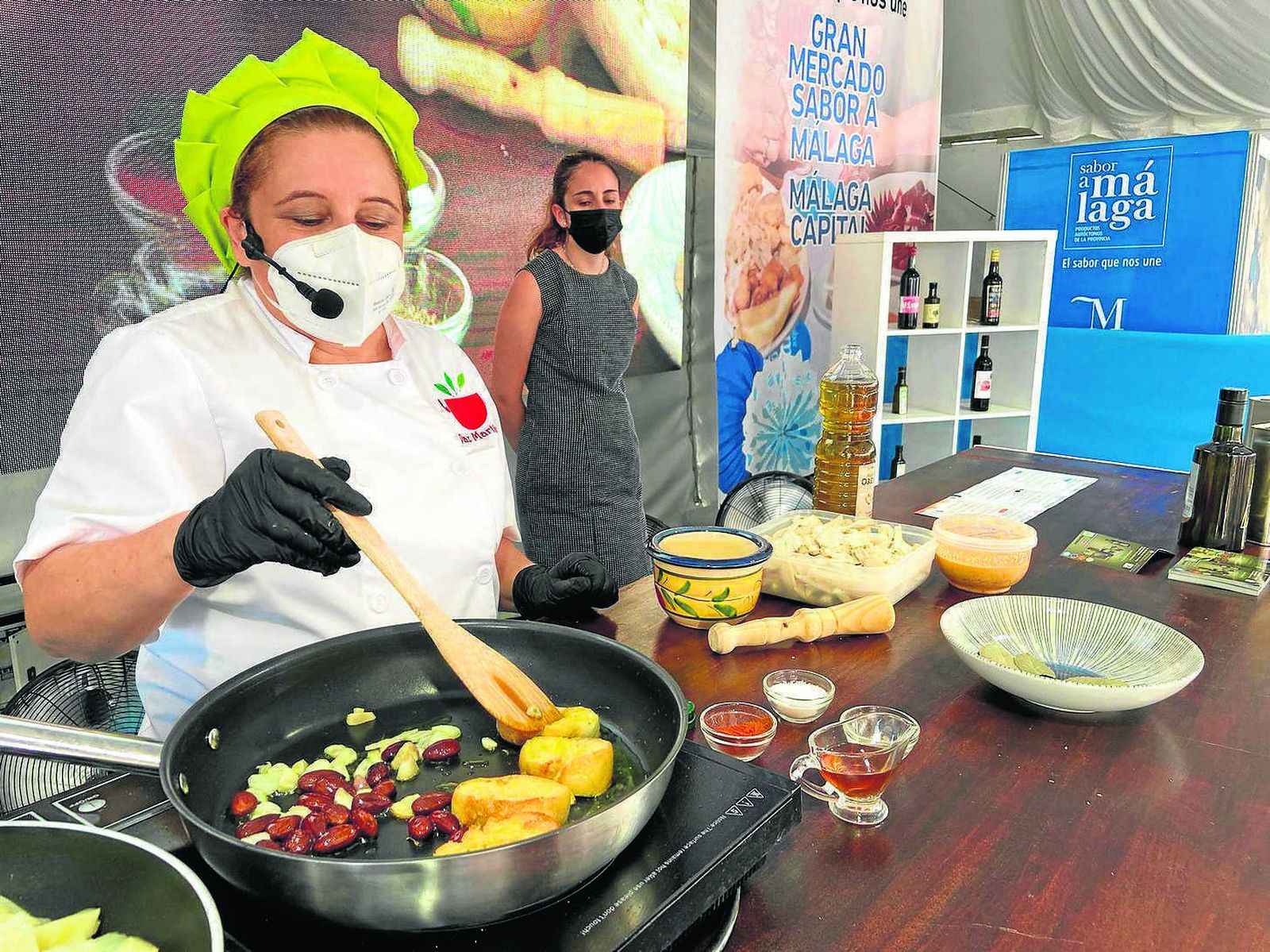 Chef durante la jornada del sábado en el Gran Mercado Sabor a Málaga.